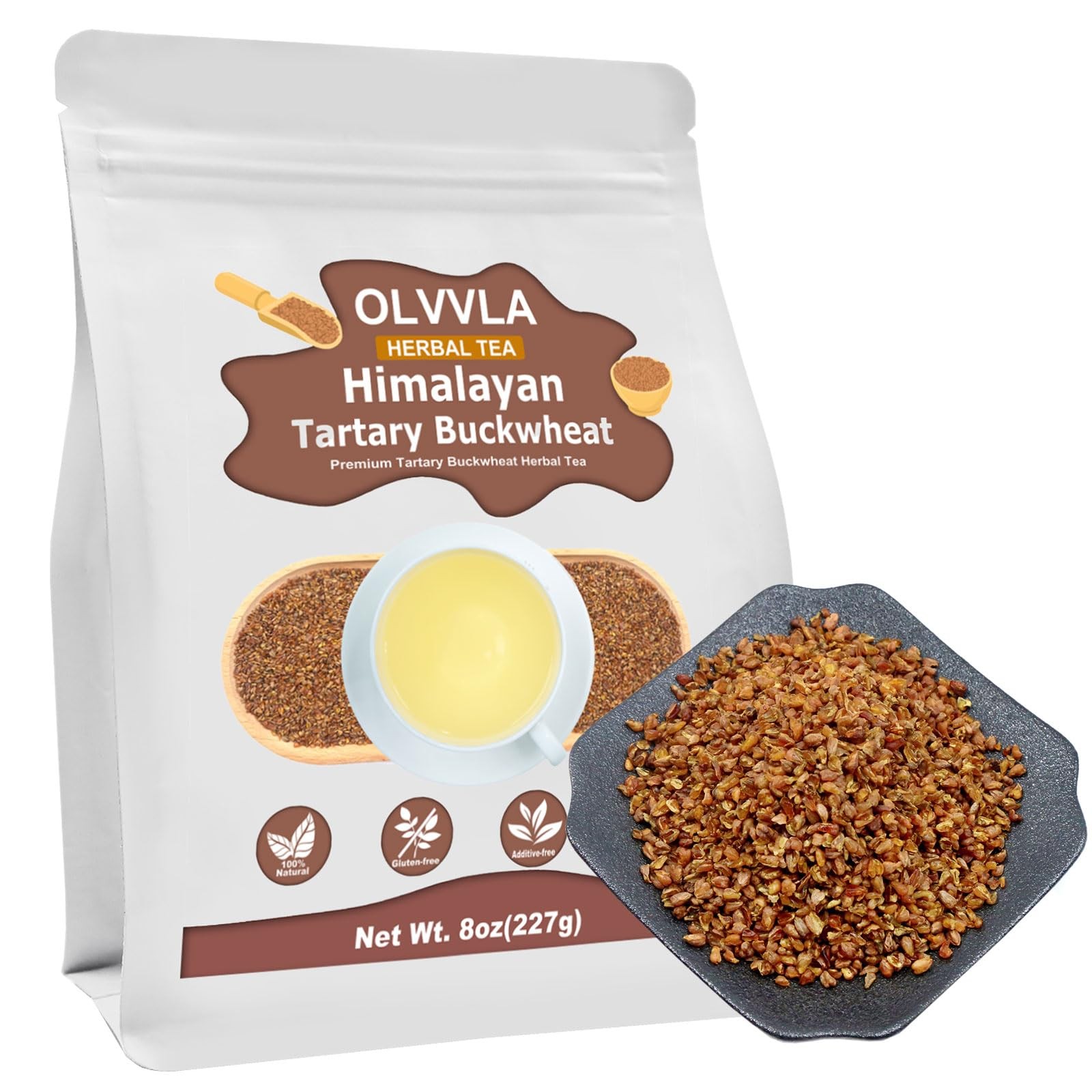 Himalayan Tartary Buckwheat Tea – 8oz Roasted, Gluten-Free, Caffeine-Free