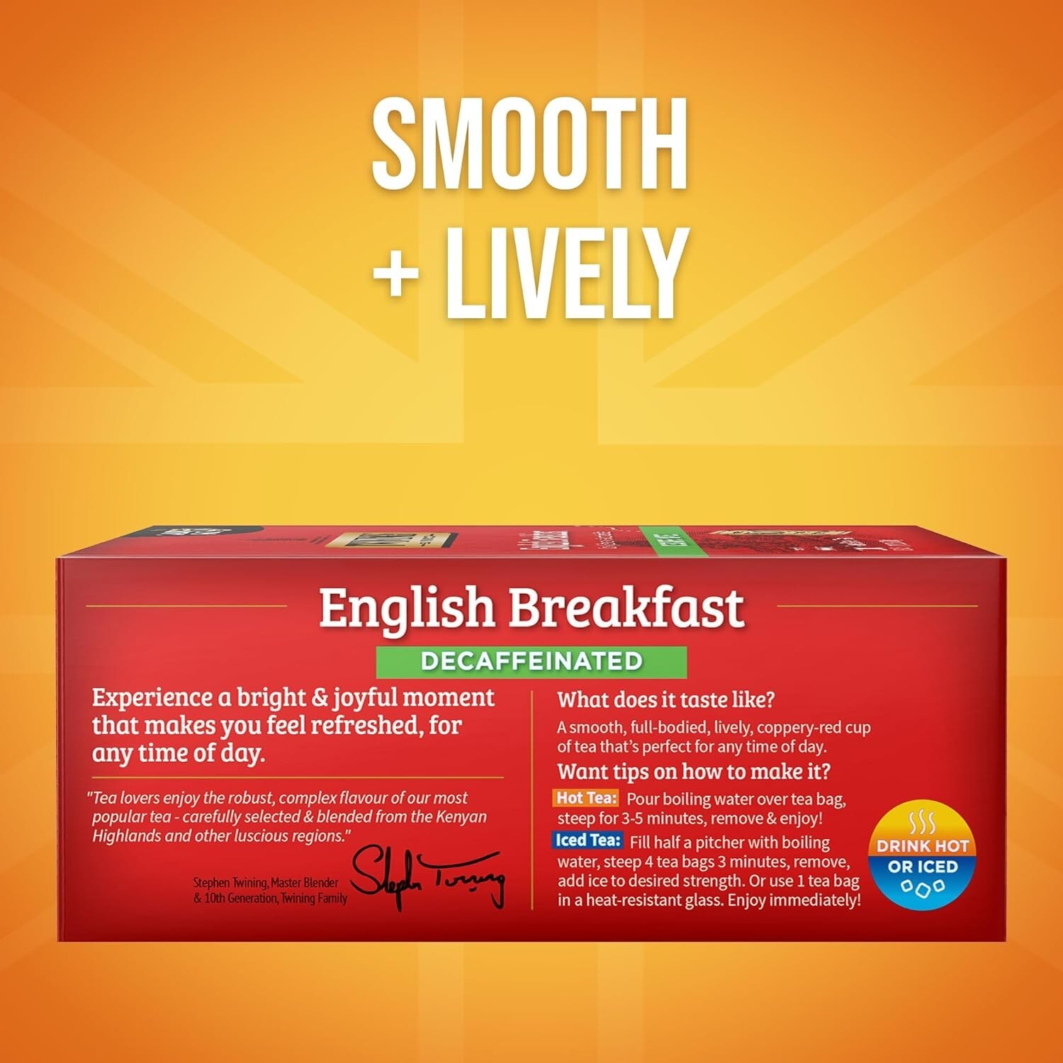Decaf English Breakfast Tea – Full-Flavored 100 Tea Bags for Anytime Enjoyment