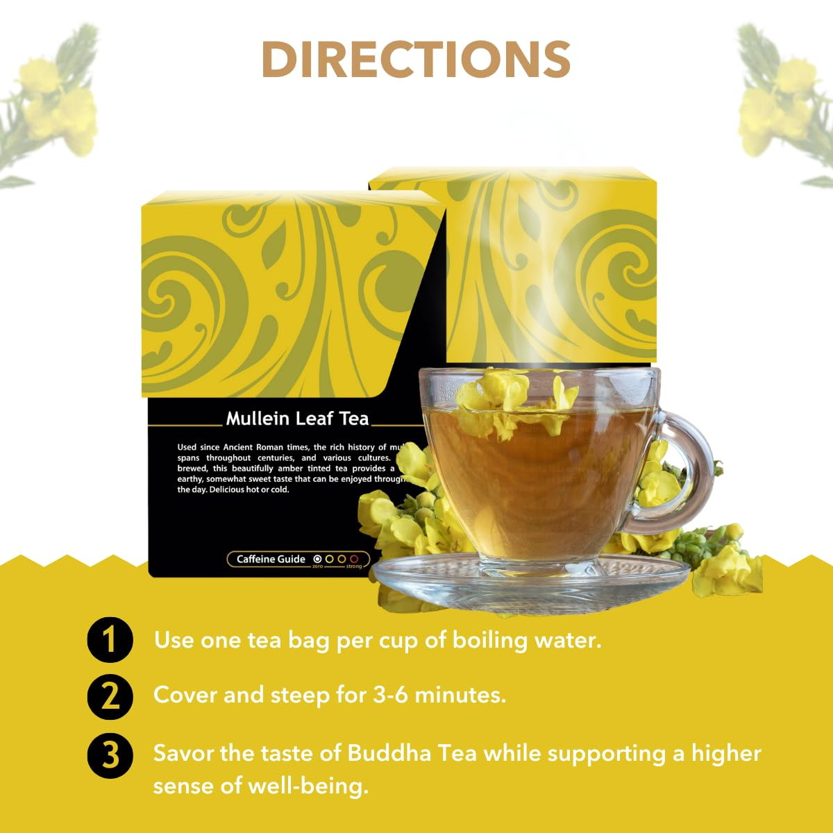 – Mullein Leaf – Organic Herbal Tea – for Health & Wellbeing – with Antioxidants