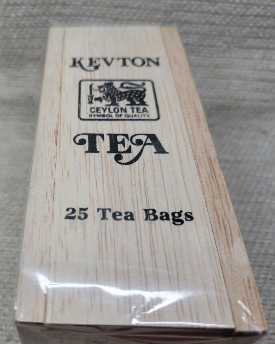 2 New Kevton Vintage Ceylon Tea Wood Boxes Apple & Black Current 240767