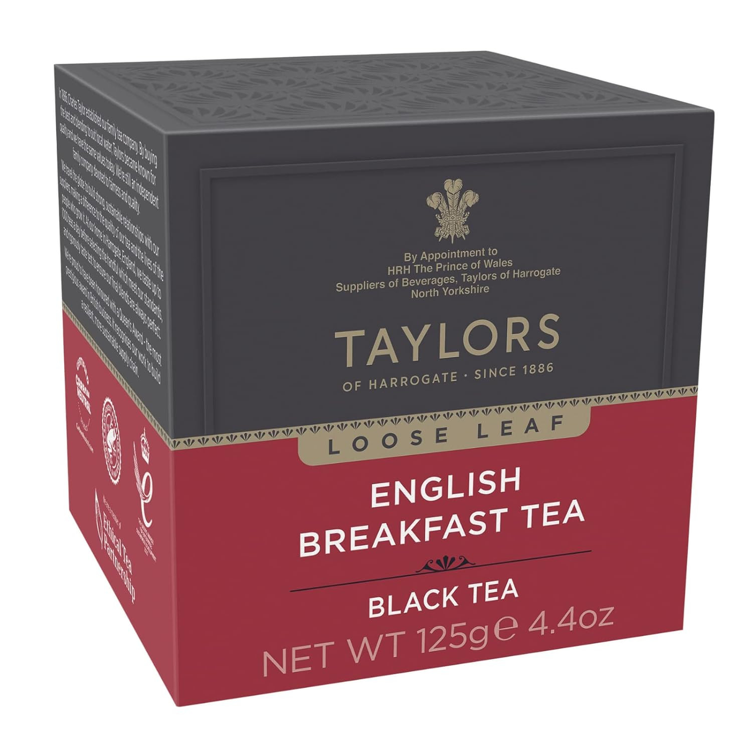 English Breakfast, Black Tea, Loose Leaf, 4.41 Ounce Carton (Pack of 6), Rich, B
