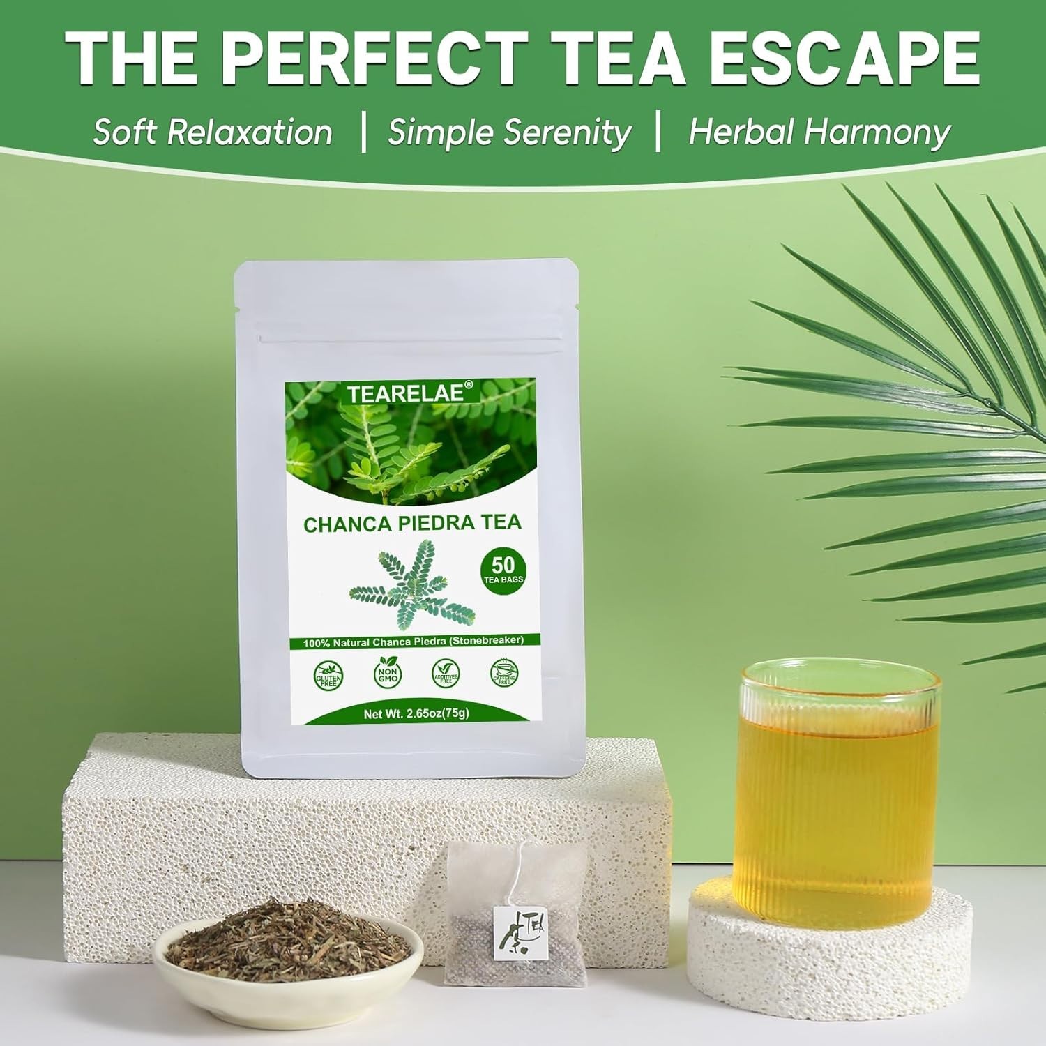 50 Count Chanca Piedra Tea Bags – Natural Herbal Remedy for Cleanse and Health
