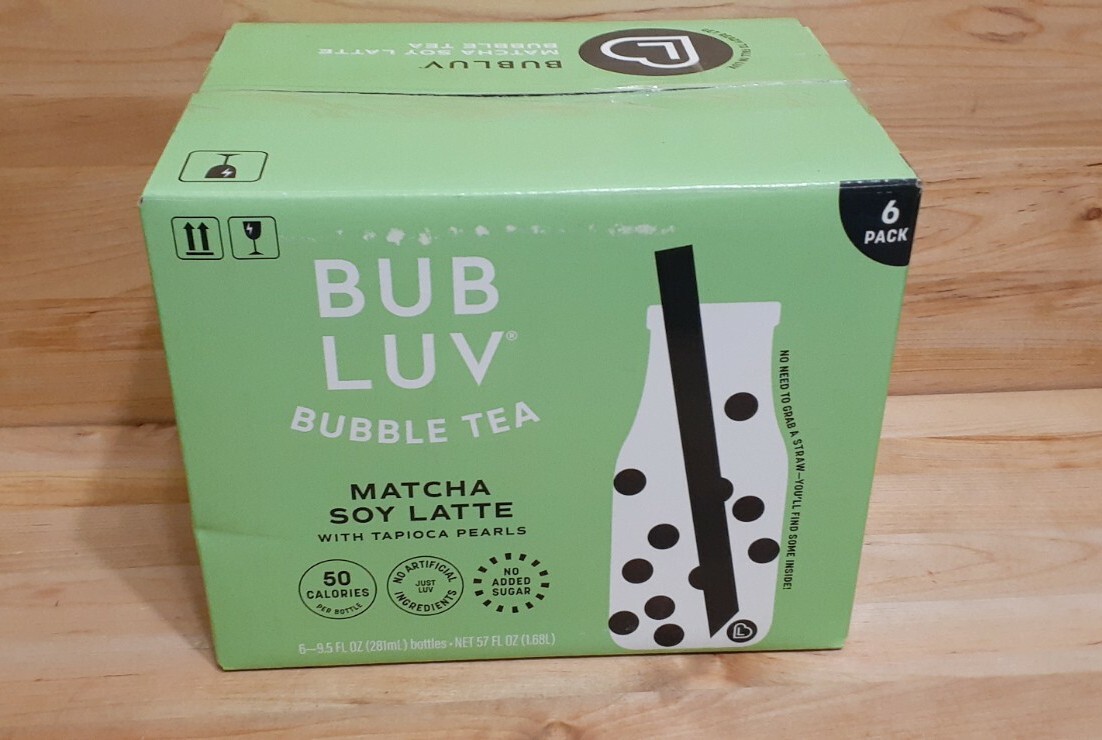 REDUCED! BUB LUV BUBBLE TEA MATCHA SOY LATTE 6 pack Bottles w/tapioca Pearl’s