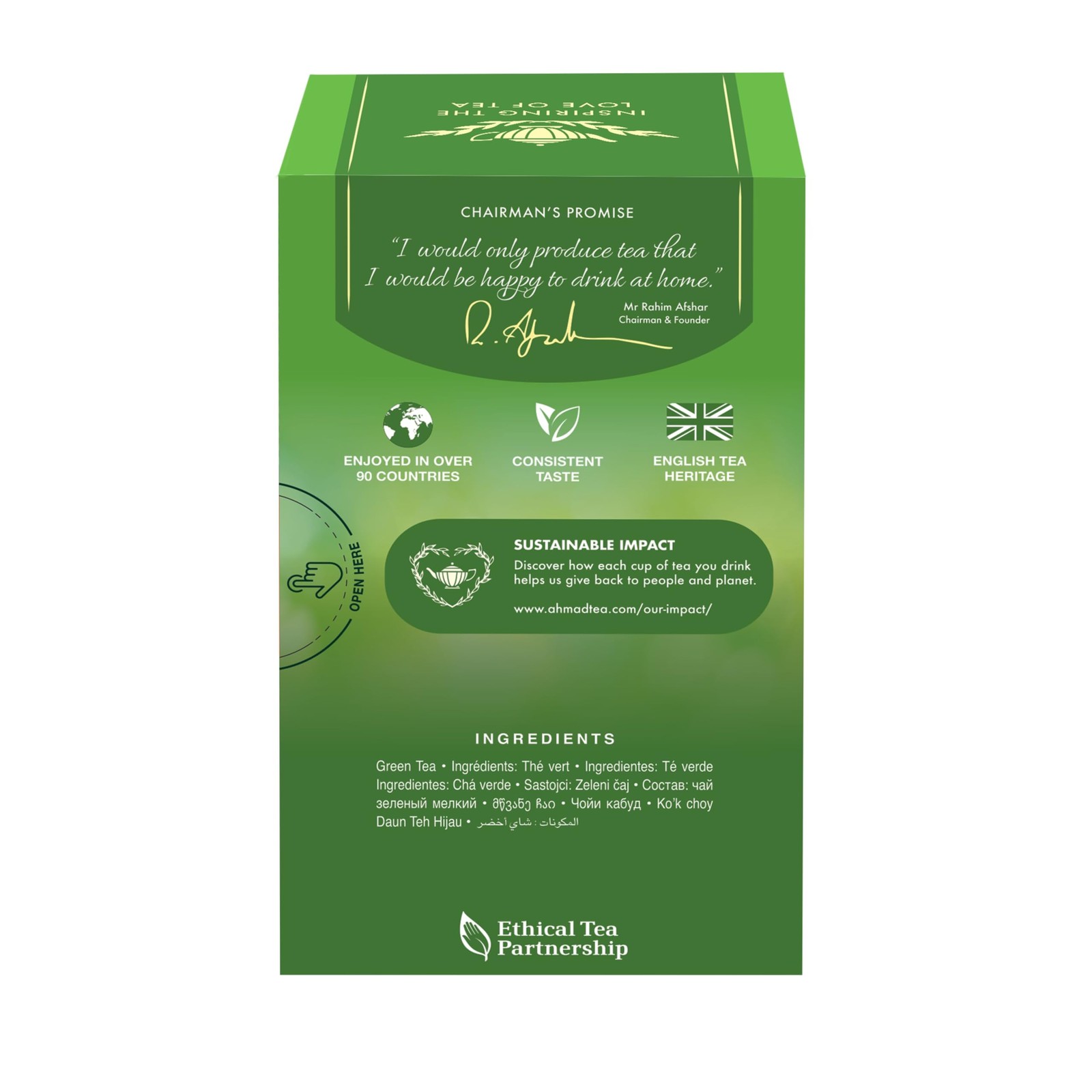 Ahmad Tea Green Tea, Green Tea Pure Teabags, 20 ct (Pack of 1)