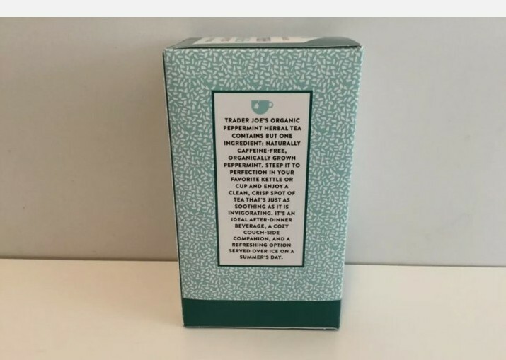 3 Packs Trader Joe’s Organic Peppermint Herbal Tea 20 Tea Bags 1.13 oz Each Pack