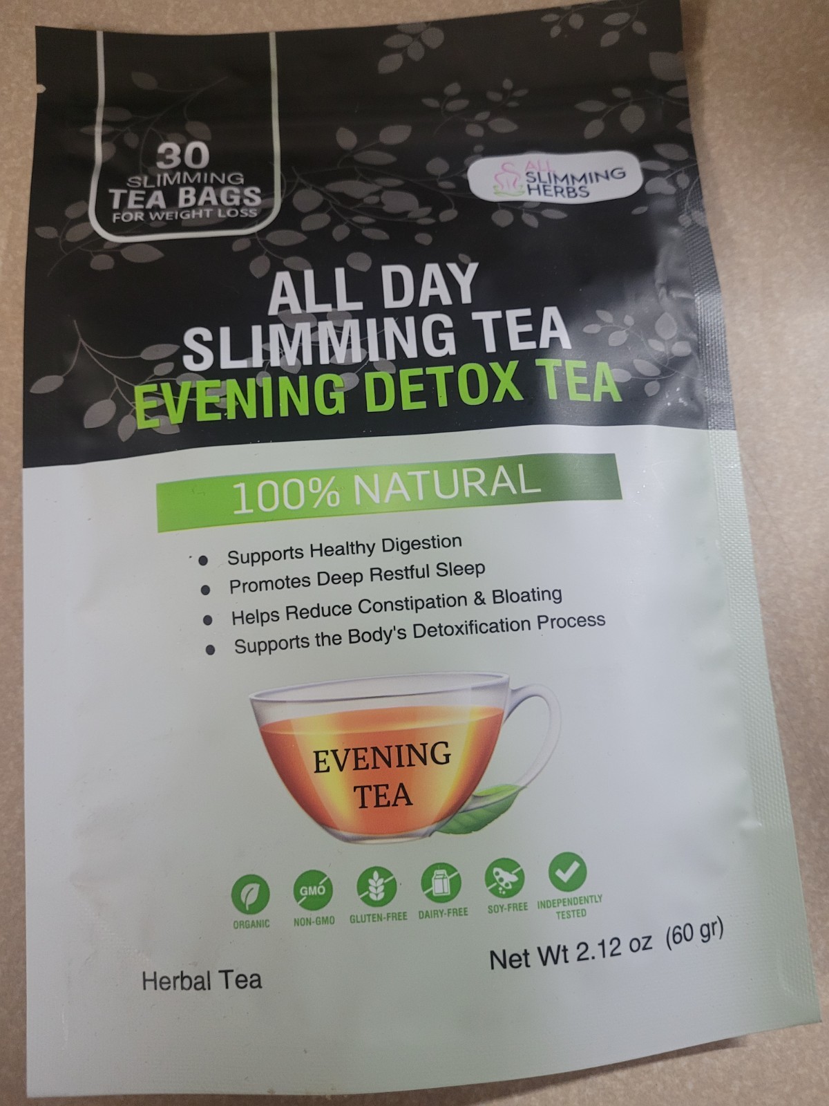 All Day Slimming Tea Evening Detox for Restful Sleep/Digestion/Detoxification (A