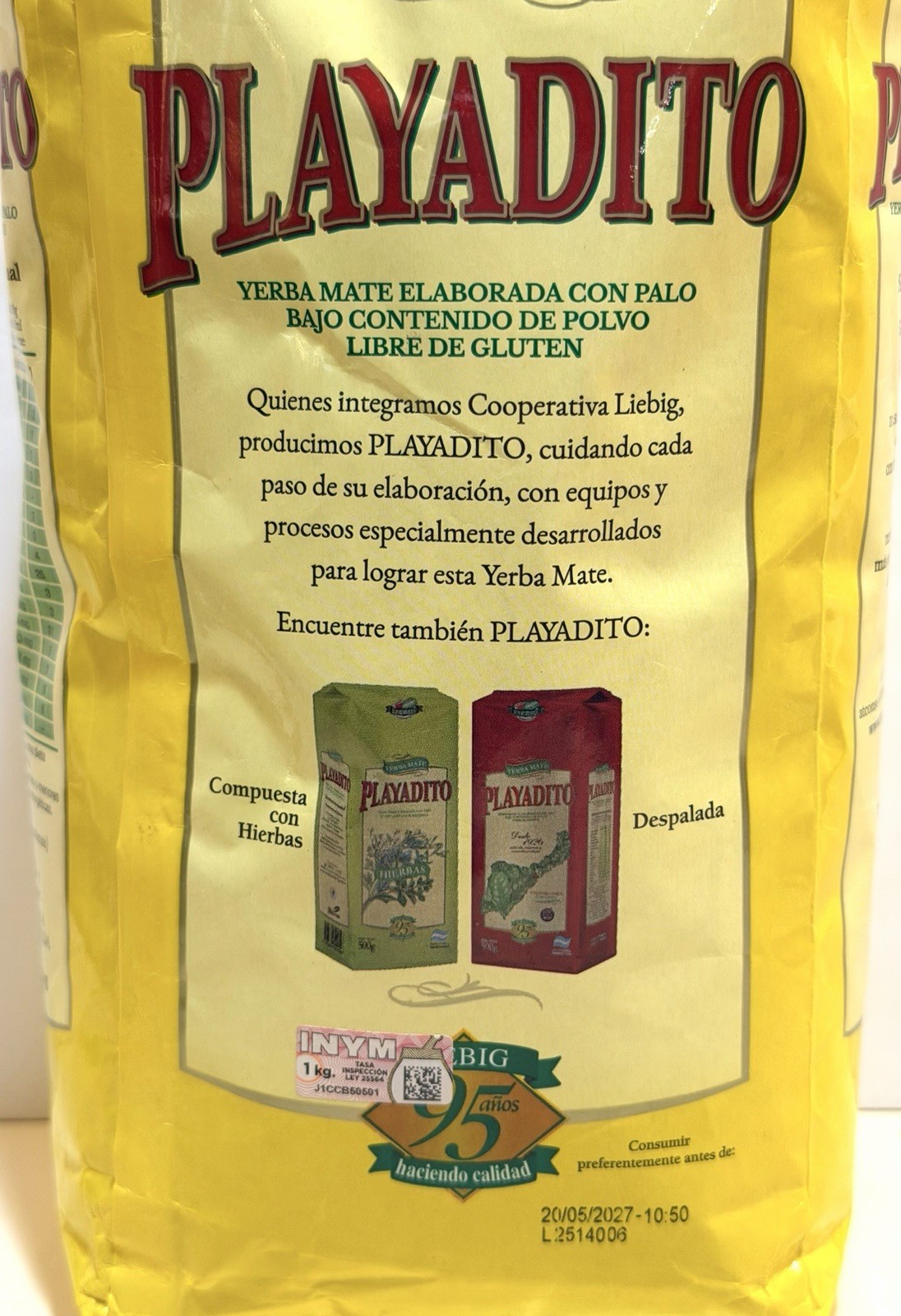 Playadito Yerba Mate Tea 1kg Traditional Argentine Herbal Energy Drink