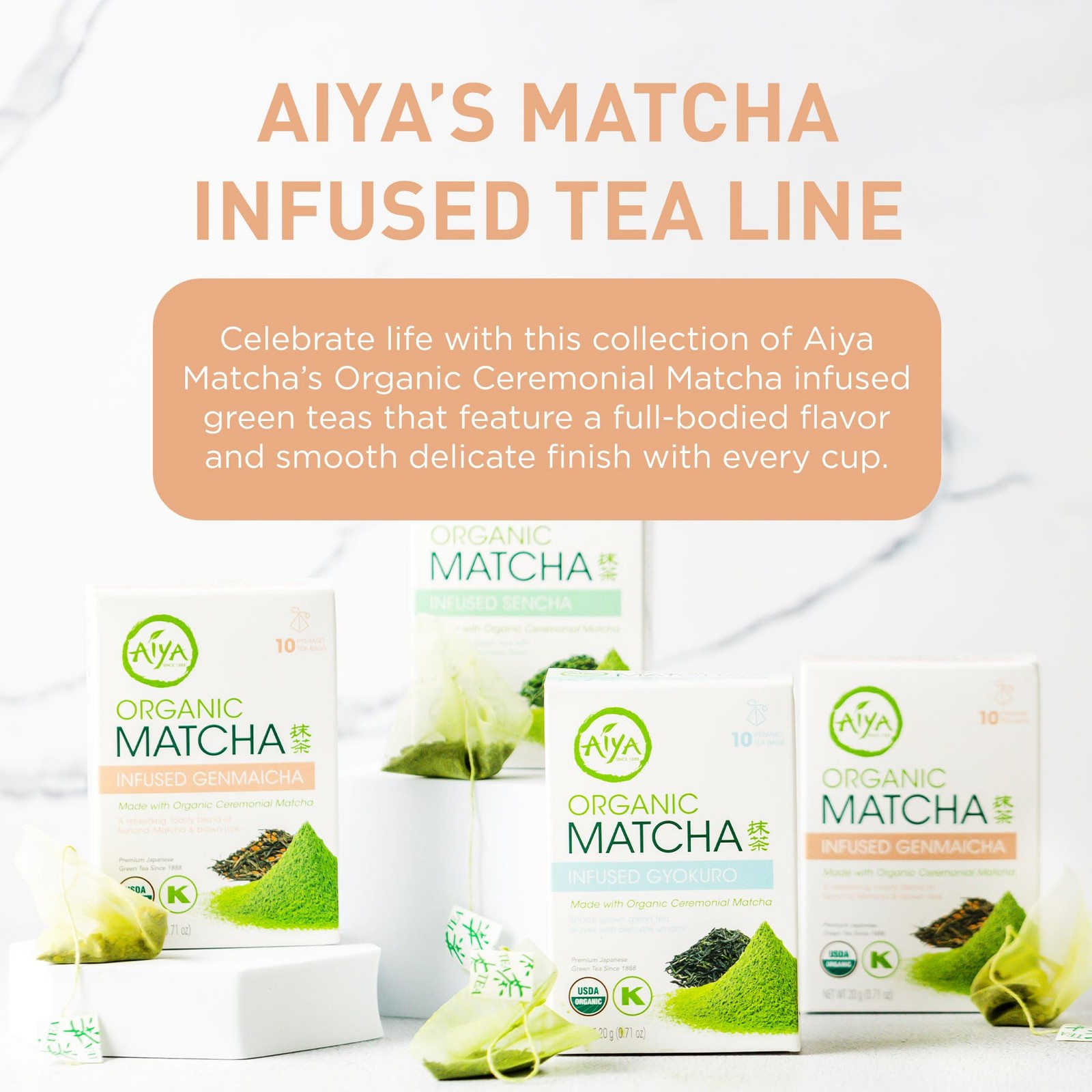 Aiya Organic Matcha Infused Genmaicha | Organic Ceremonial Matcha Green Tea, …