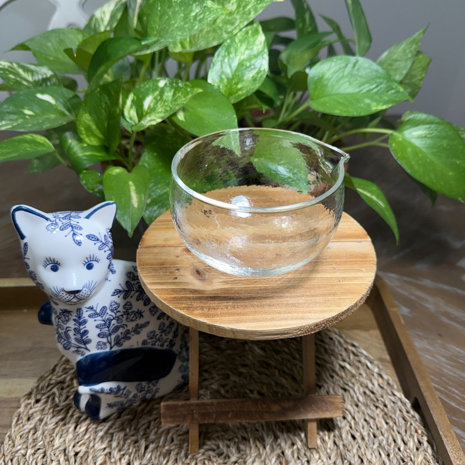 US SELLER – Glass Matcha Set | Chawan Matcha Bowl and Whisk Holder
