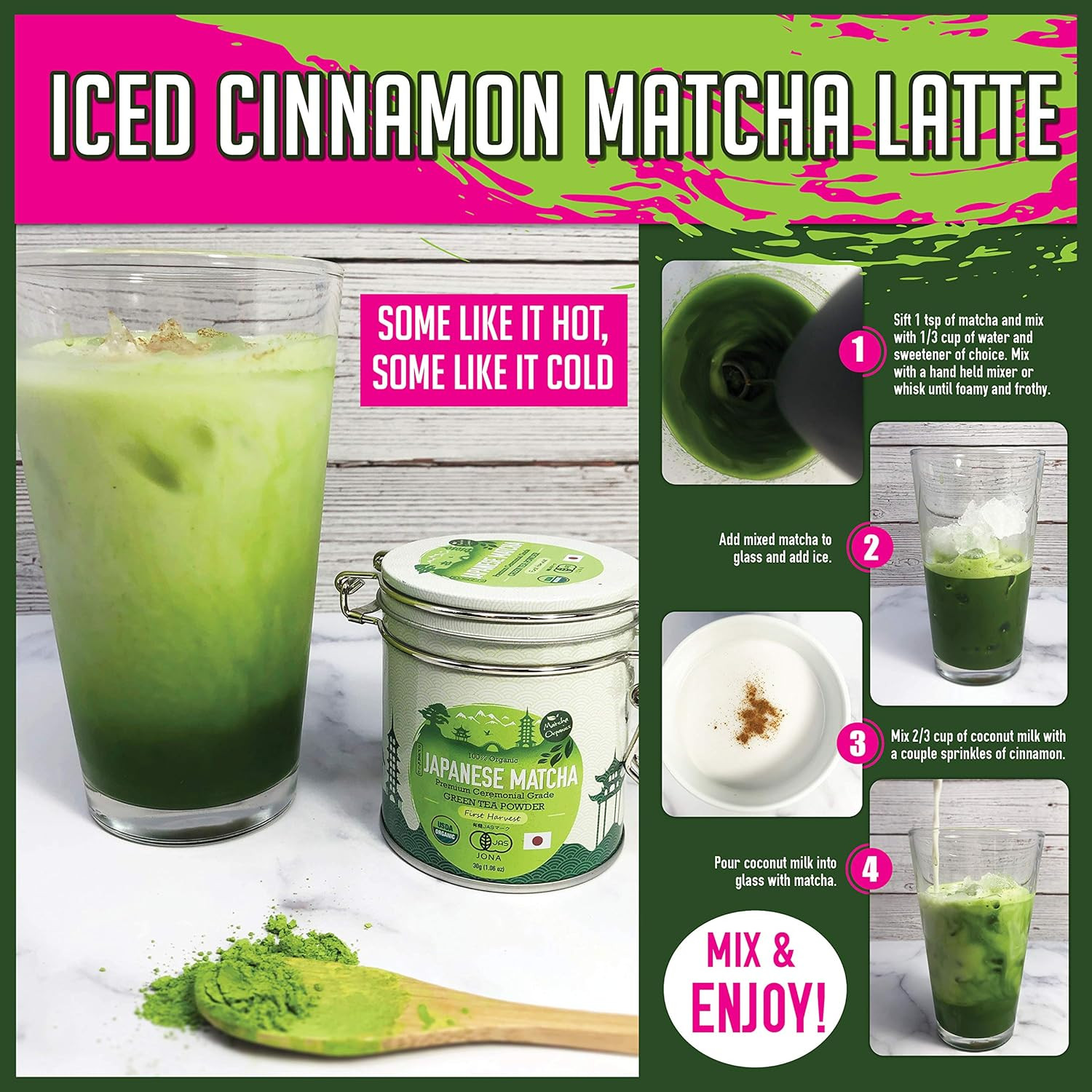 Polvo de Te Verde Matcha Grado Ceremonial Premium Autentico Te Verde Japones
