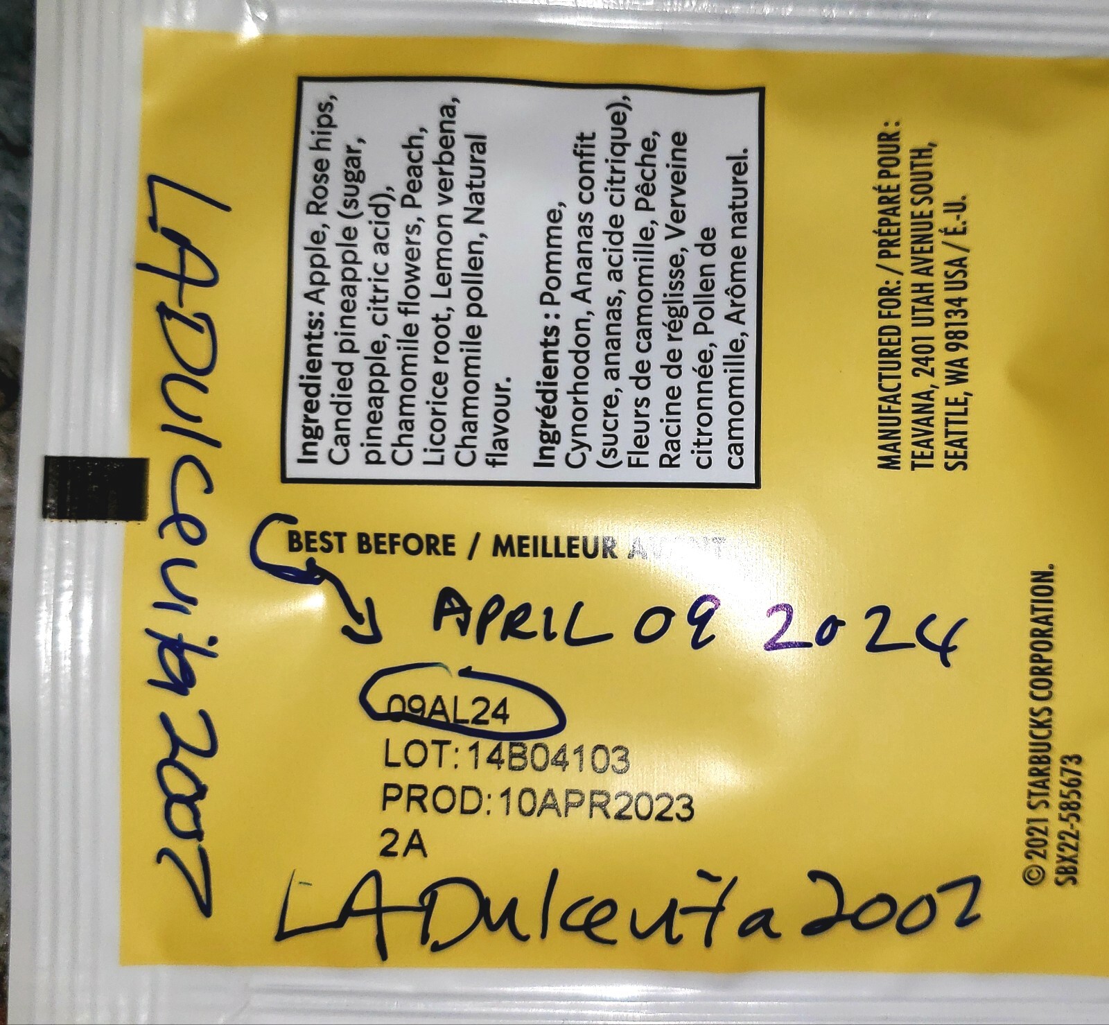 🌈 NEW! RARE 2024 STARBUCKS TEAVANA PEACH TRANQUILITY HERBAL 12 SACHETS TEA BAGS