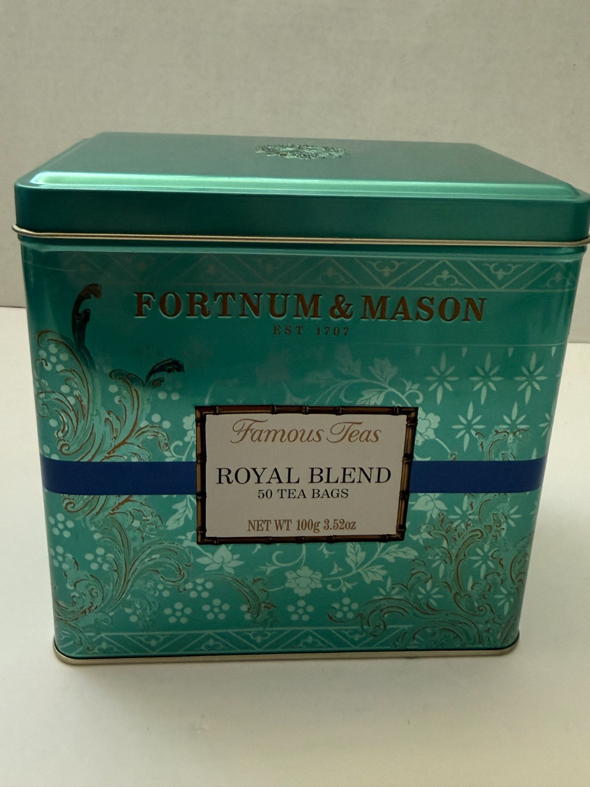 Fortnum & Mason Royal Blend Tea Bags 50 Pack Gift Tin 100g Assam exp 5/28 New