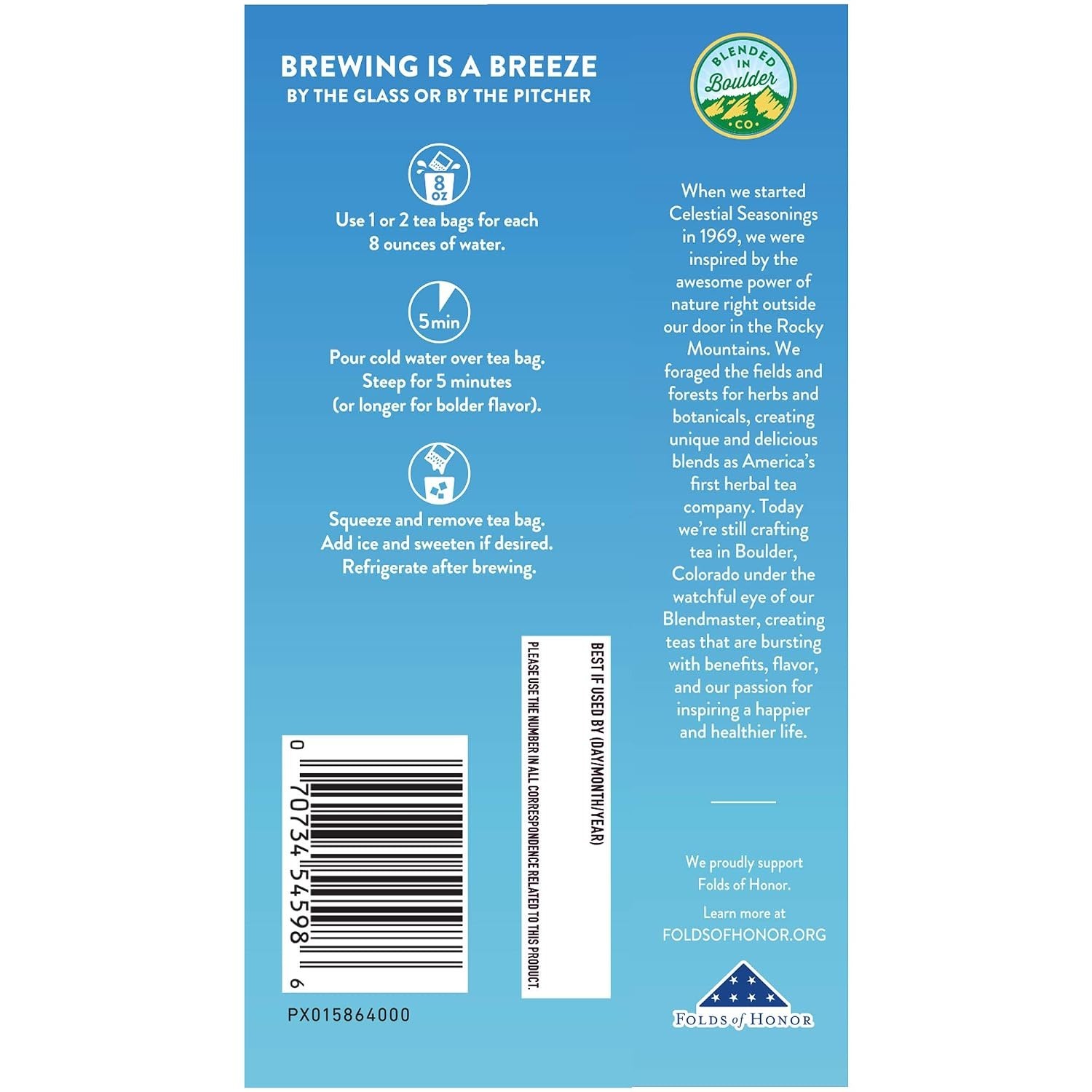 Red, White & Blueberry Cold Brew Iced Tea Bags – 18 Count for Refreshing Sips