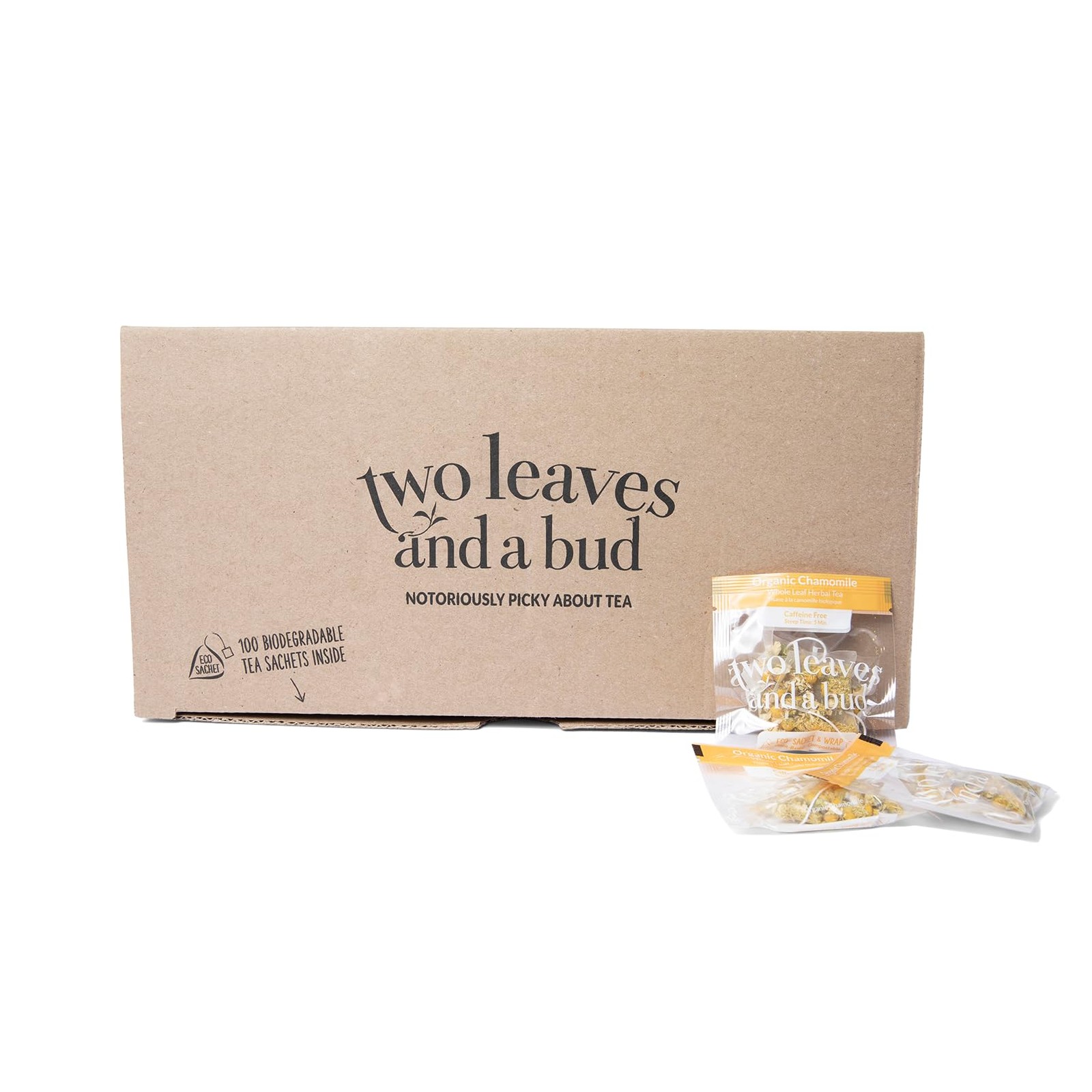Two Leaves and a Bud Organic Chamomile Tea Bags, Naturally Caffeine Free, Who…