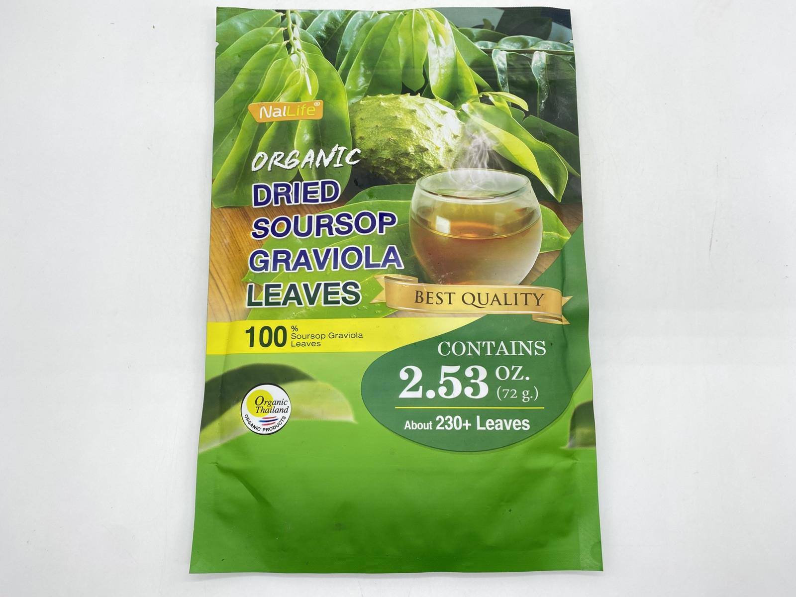 NalLife Organic Soursop Graviola Leaves For Tea / 2.53 oz (about 230+ leaves)