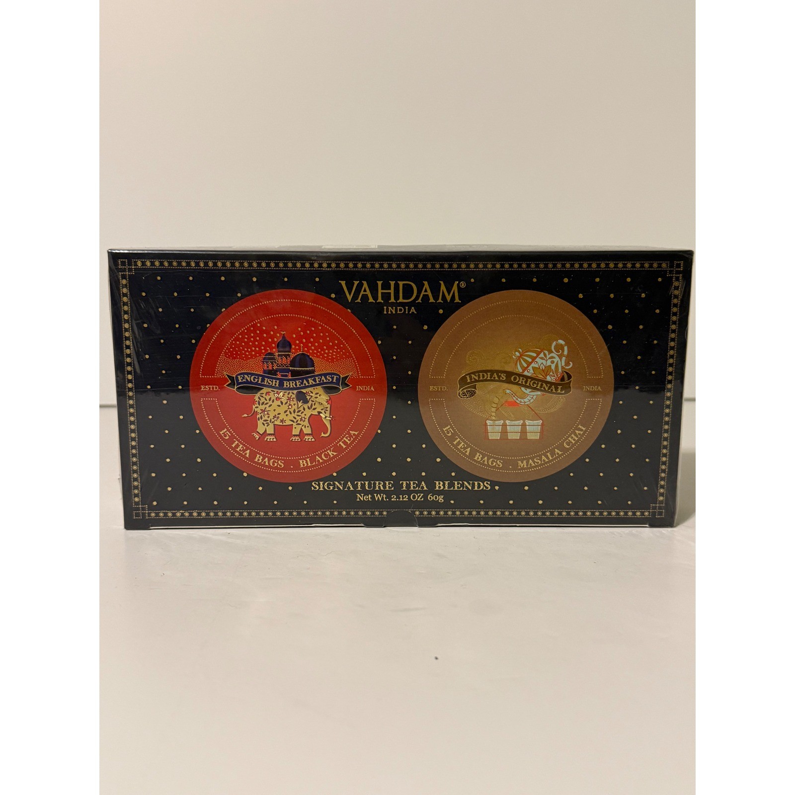 Vahdam India Signature Tea Blends English Breakfast & Masala Chai 30 Tea Bags