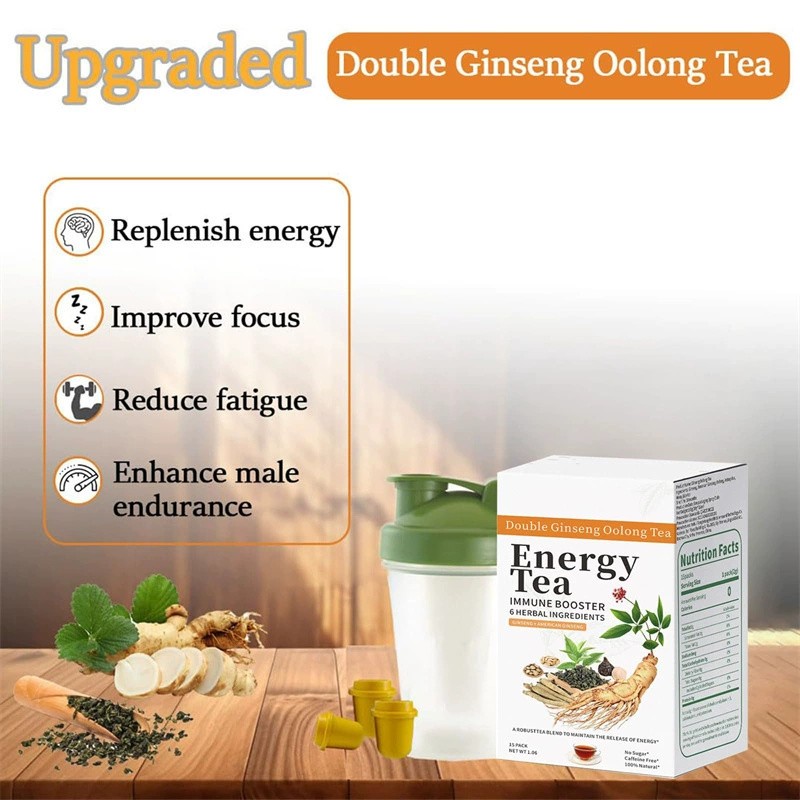 Energy Tea Immune Booster Ginseng -Ginseng Oolong Tea,Kidney Tea for Women & Men