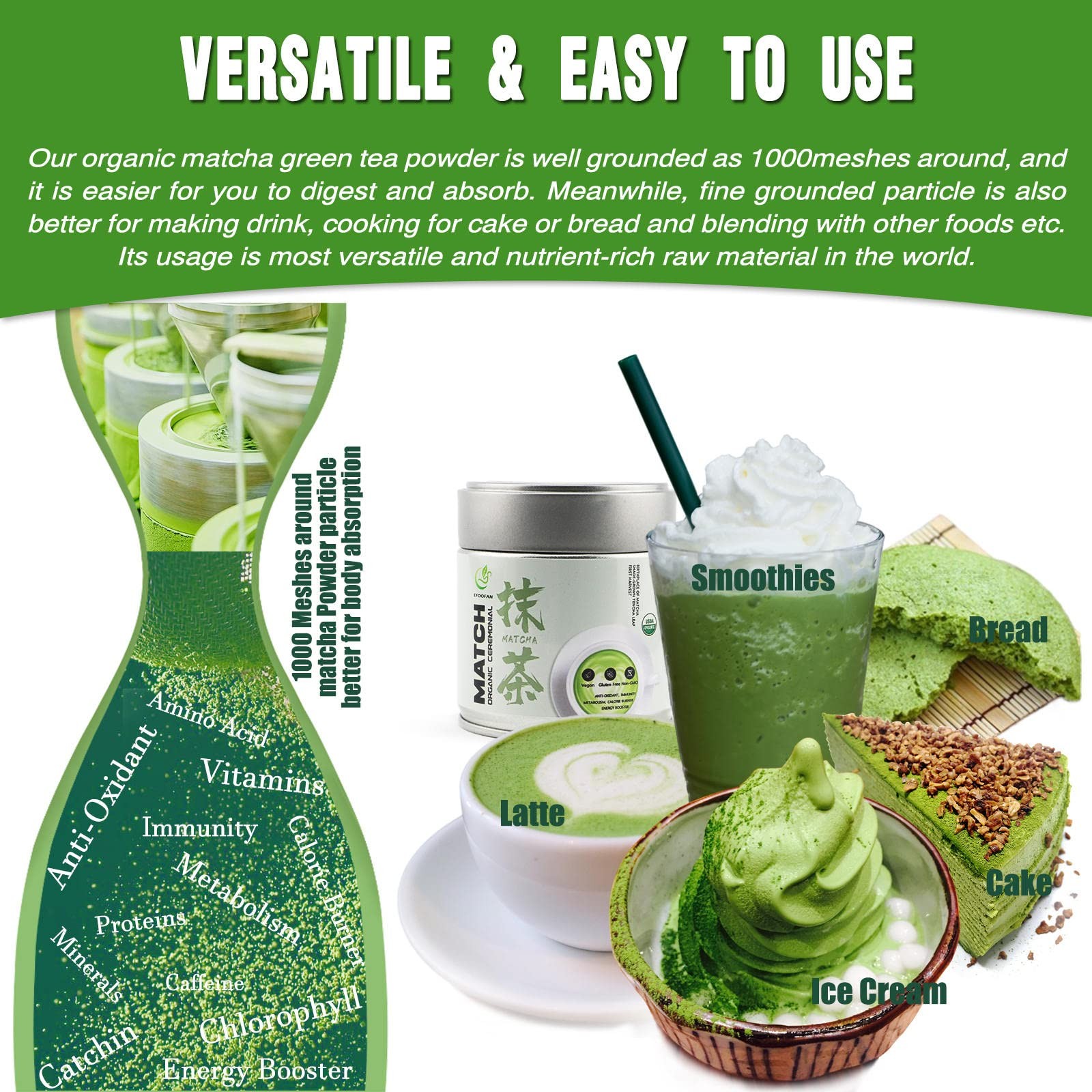 USDA & COR Certified Organic Ceremonial Grade Matcha Powder – First Harvest S…