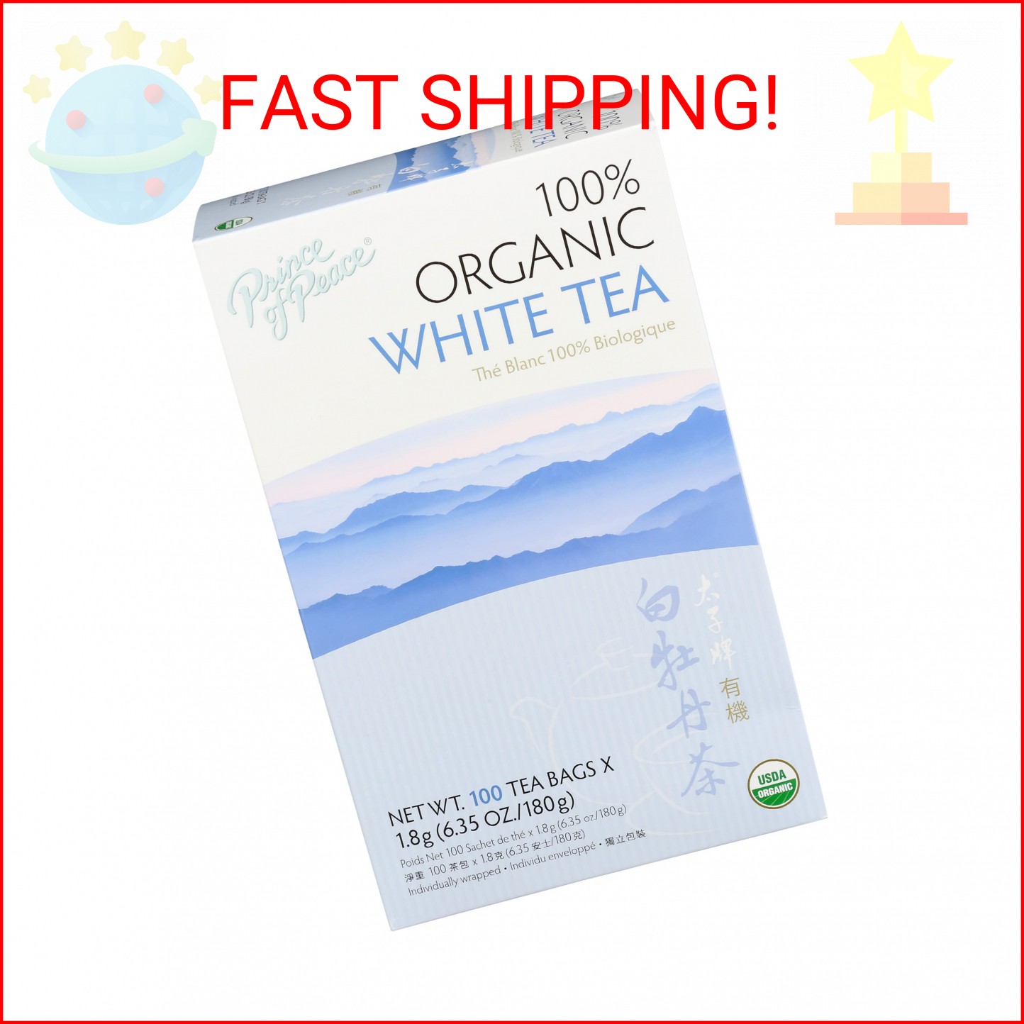 Prince of Peace® Organic White Tea 100ct