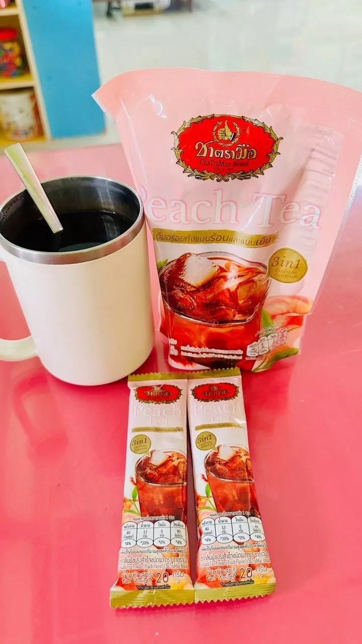 3x ChaTraMue Instant Peach Tea Powder 20g x 5 Sachets