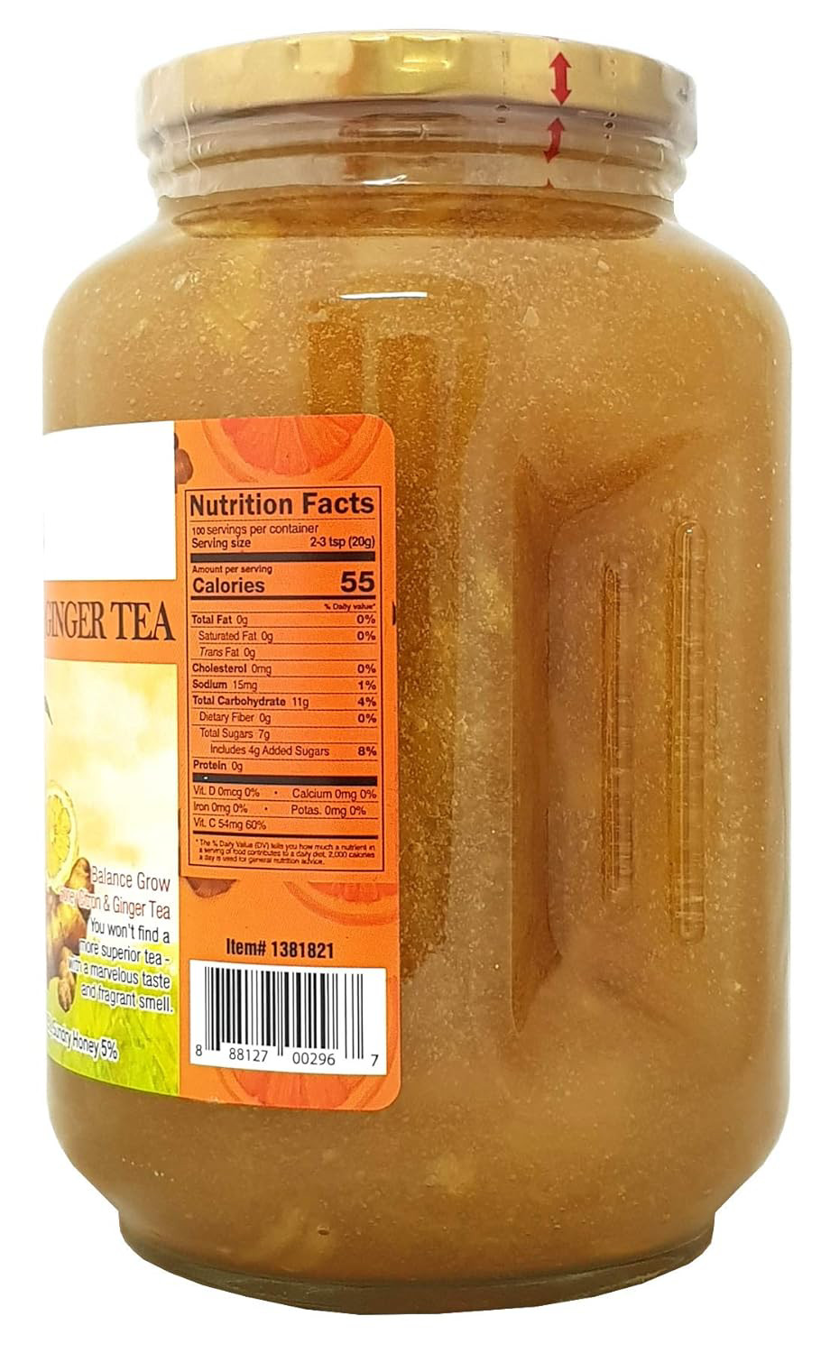 Balance Grow Honey Citron and Ginger Tea 70.55oz 4.4 lbs/2KG pack of 1