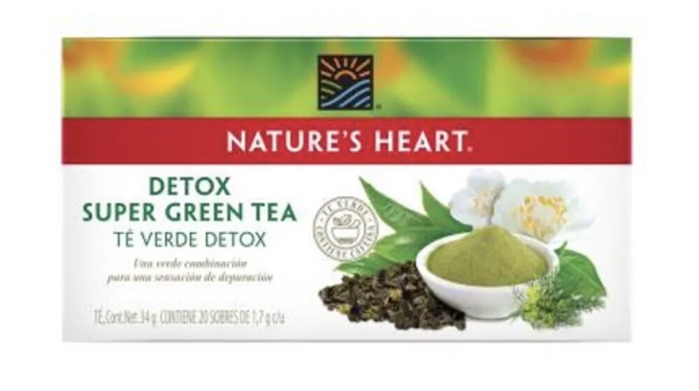Te detox Super Green Tea 20 tea bags Espirulina Mate Te Verde Hinojo