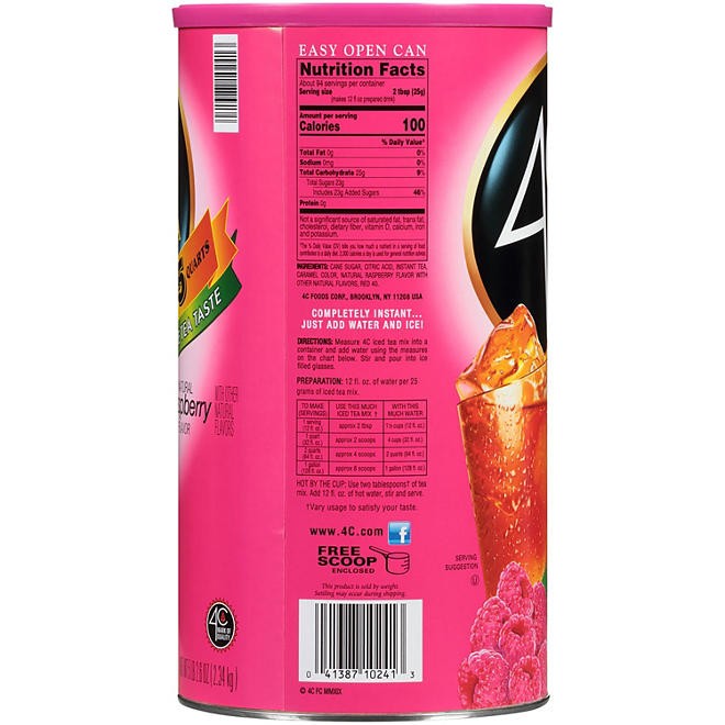 3 Pack – 4C 35 QT Raspberry Iced Tea Mix (82.6 oz.)