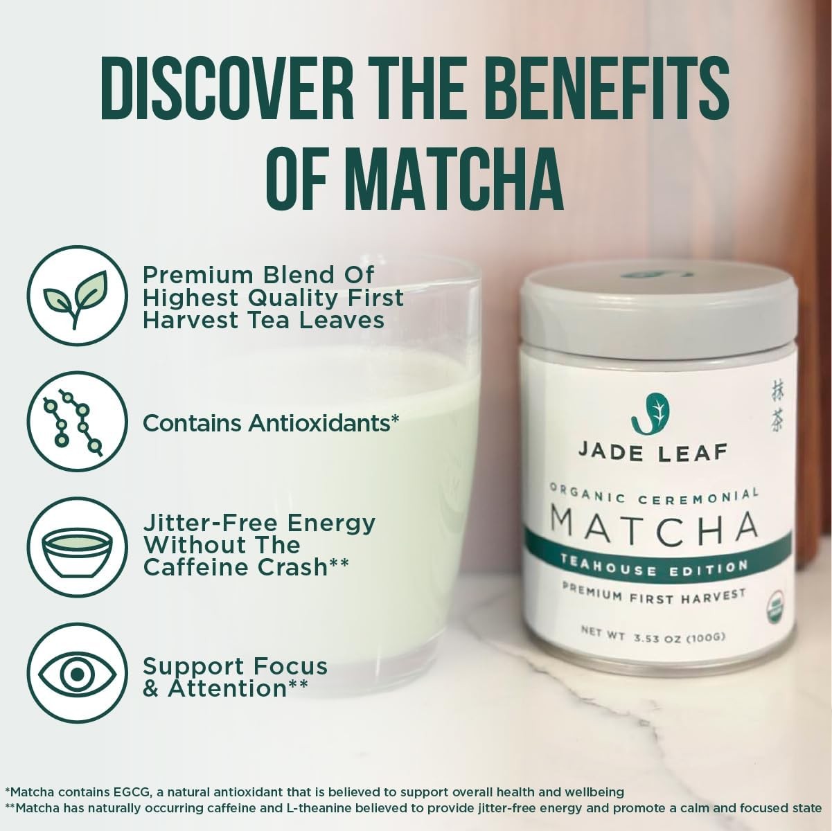 Organic Ceremonial Grade Matcha Green Tea Powder Japanese Premium 1.06oz