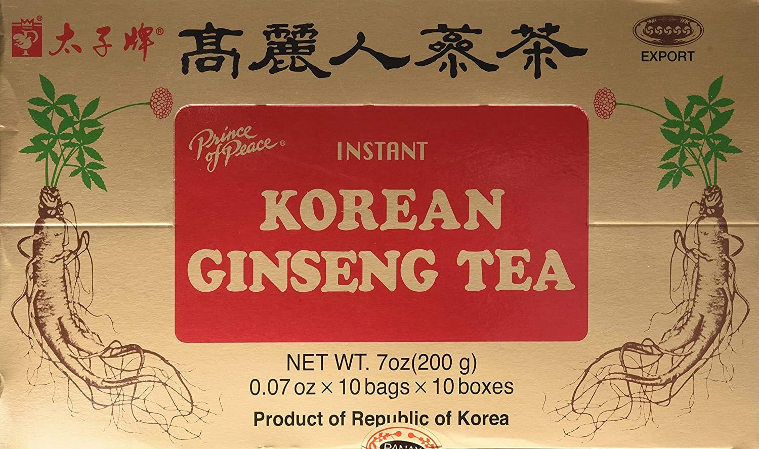 Instant Korean Panax Ginseng Tea – 100 Count