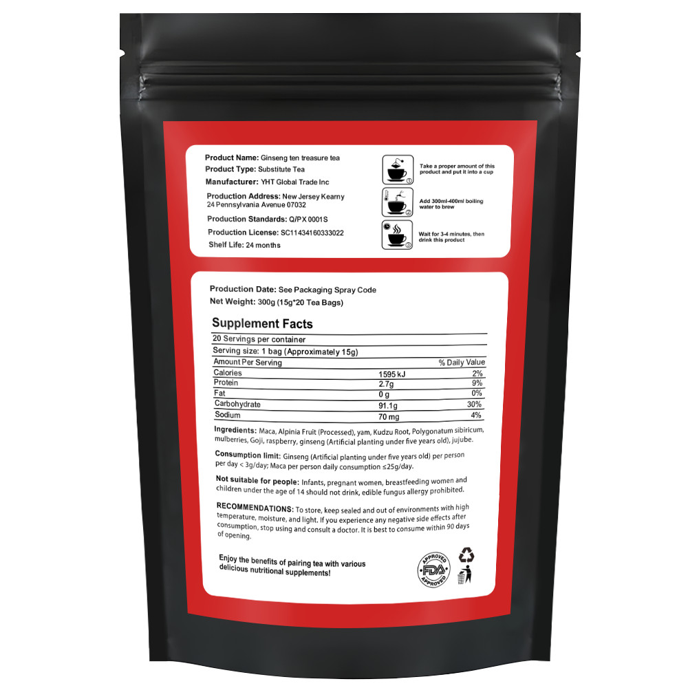 Maca Herbal Extract Tea-bag Drink Tonics Male Supplement,ENERGY TEA-10/20bag