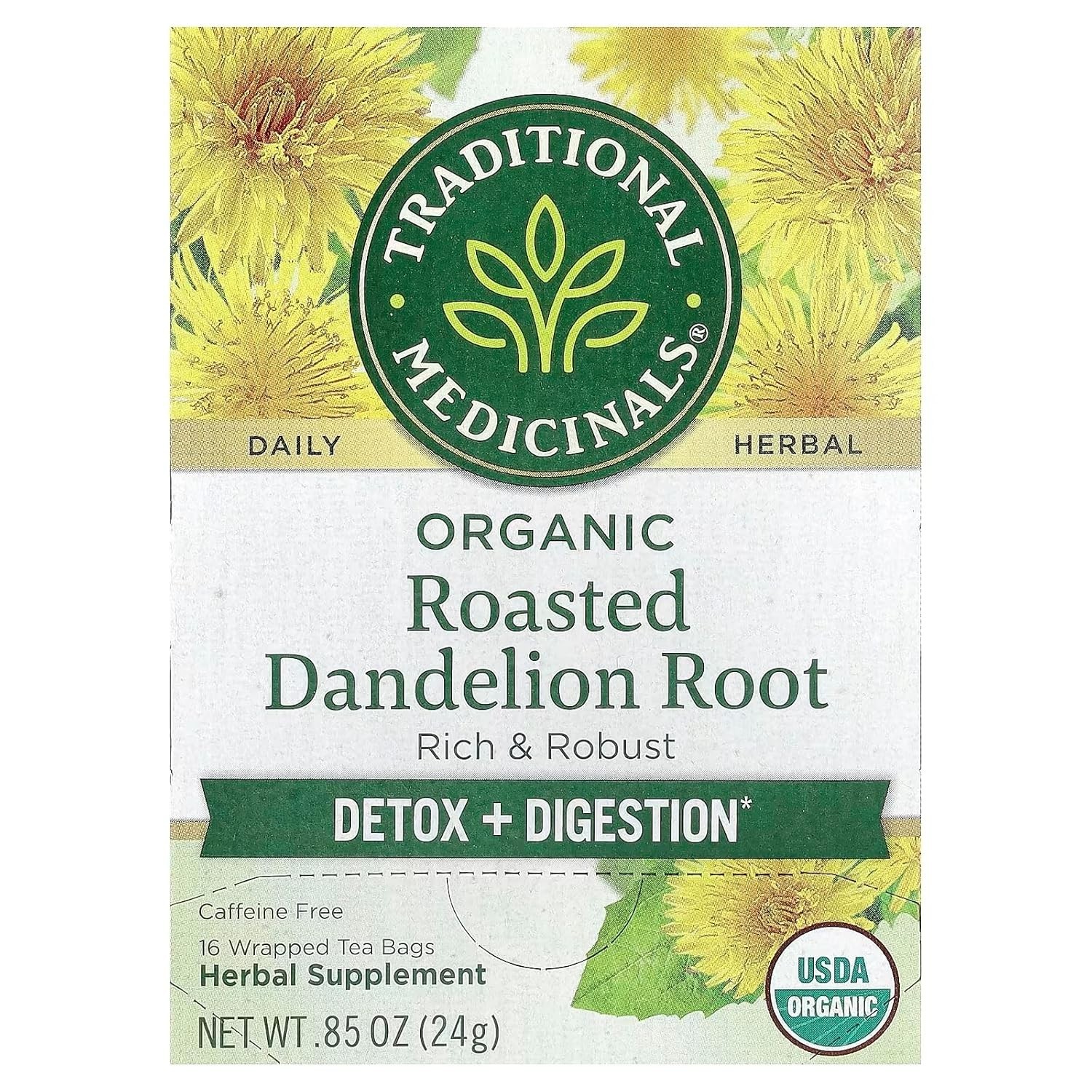 Mindfully Crafted Organic Dandelion Root Tea for Detox & Digestive Health