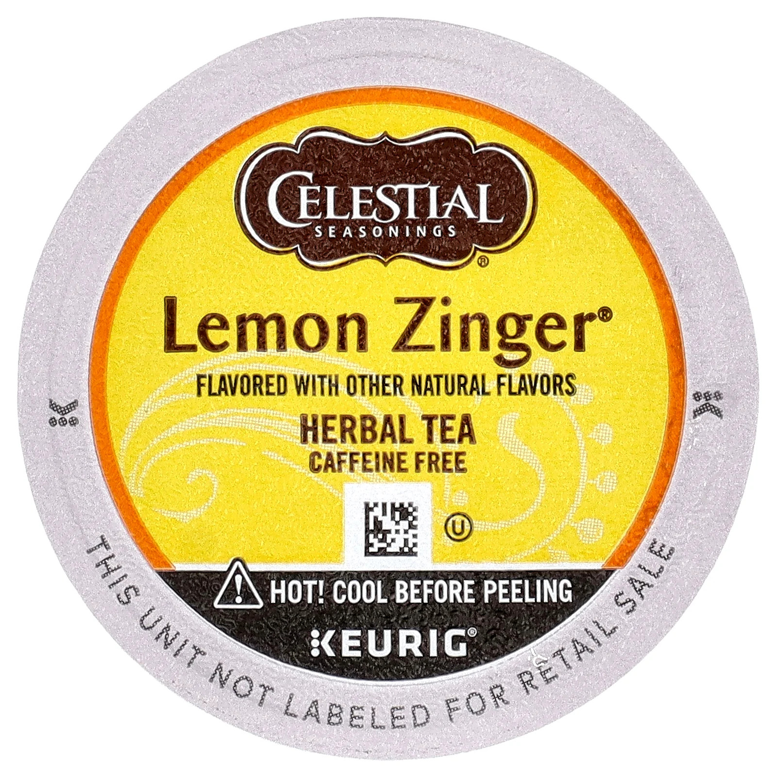 Herbal Tea, Lemon Zinger, Caffeine Free, 12 K-Cup Pods, 0.11 oz (3.2 g) Each