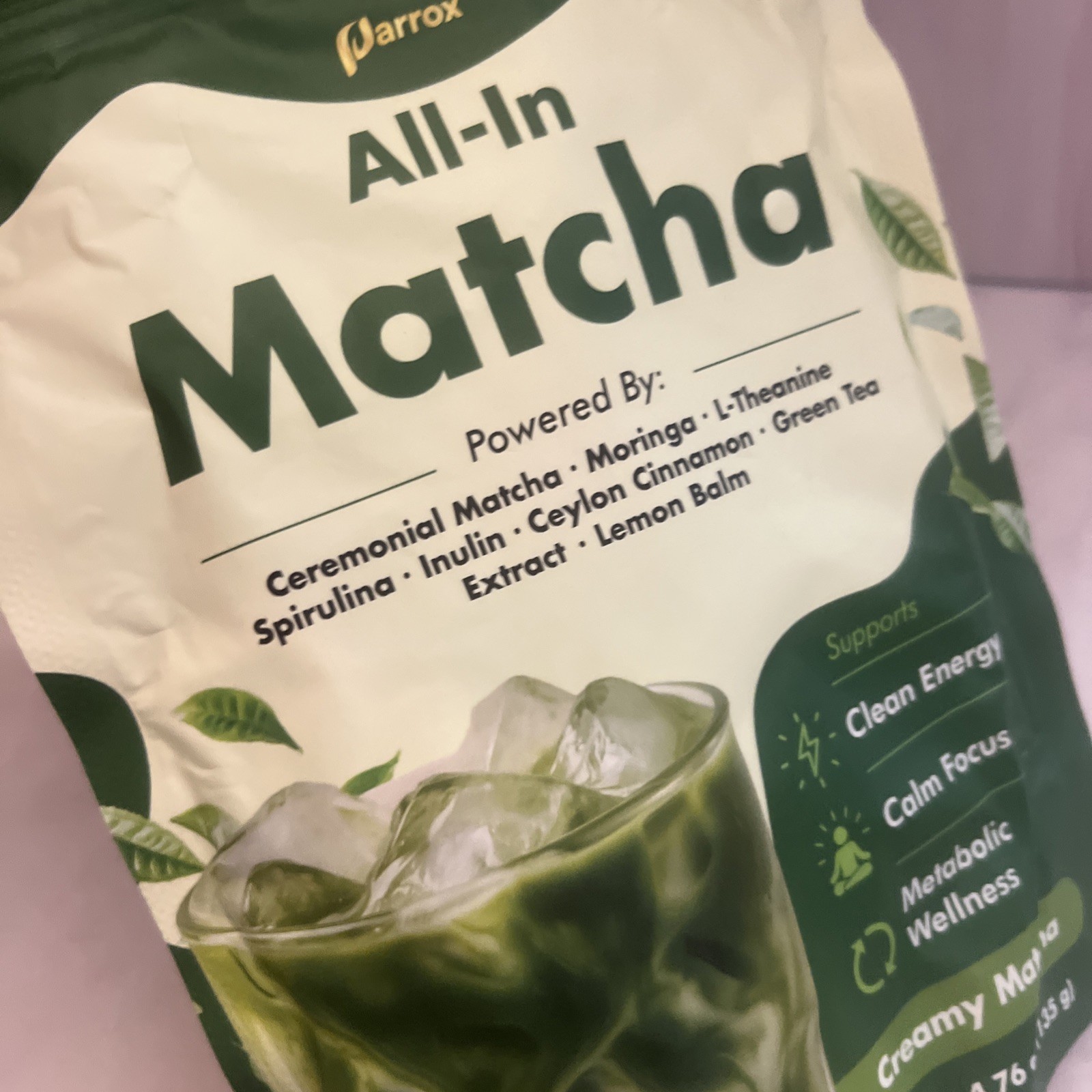 Ceremonial Grade Matcha Powder Infused with Moringa, Green Tea Extract,