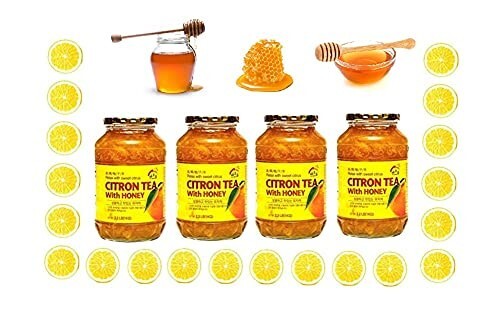 Citron Honey Tea 4 Glass Jars – 2.2 LBS/1 KG Each Orange