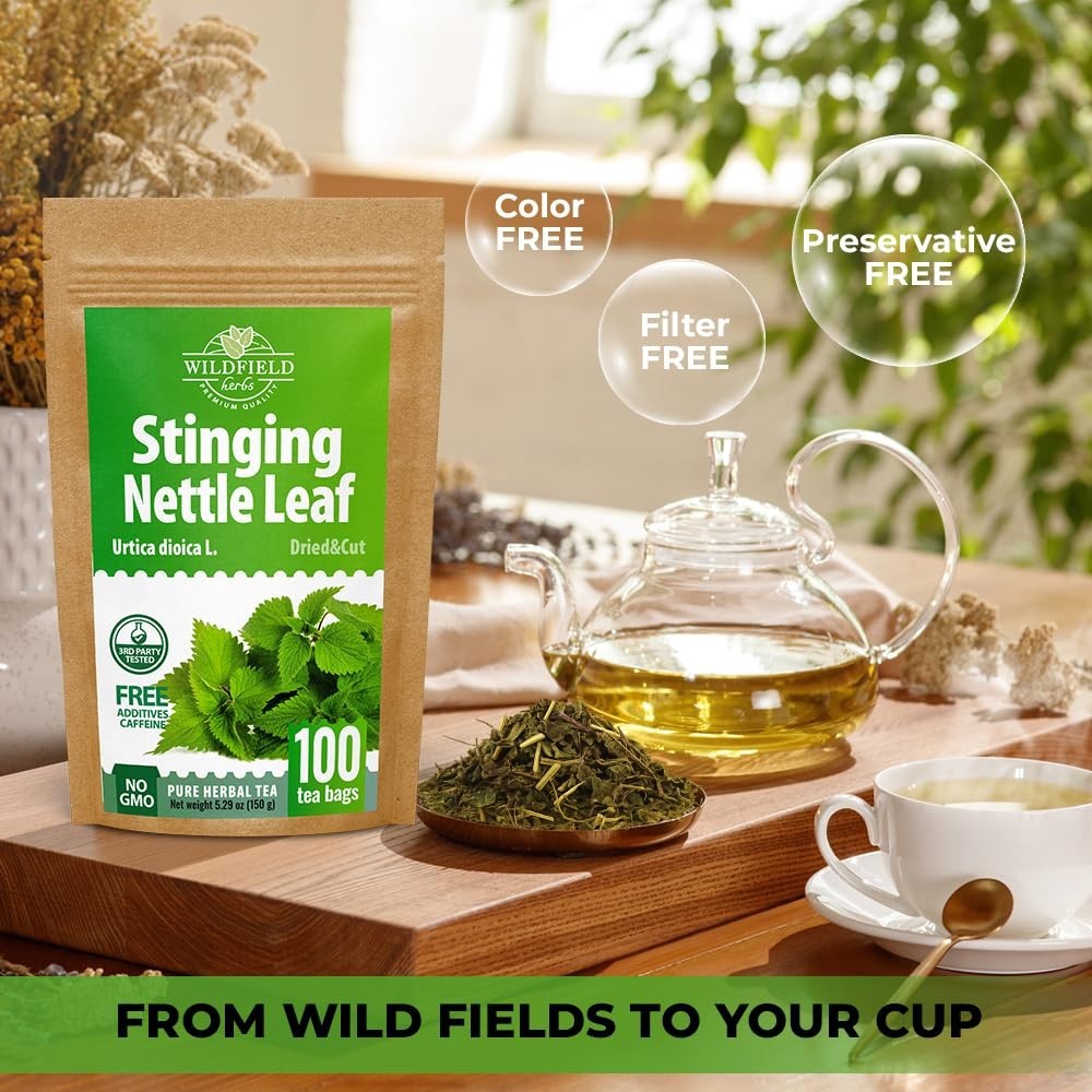 100 Bags Nettle Leaf Tea Ortiga Dried Nettle Herb Planta Bulk Urtica Dioica -…