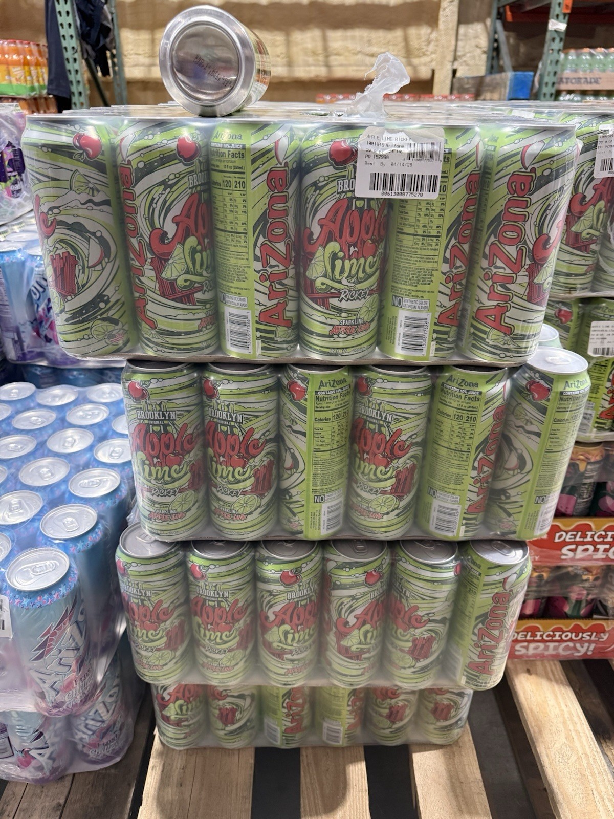 Arizona Apple Lime Rickey Sparkling Tea Drink, Canned 22 fl oz (650 mL)