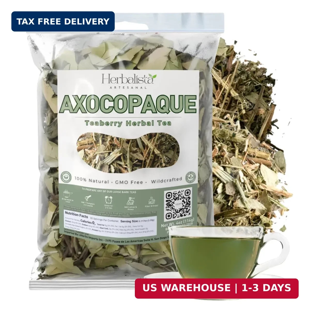 NEW Viral Axocopaque Tea 5oz (141g) – Better Value! | Tearberry Herbal Tea – 40+