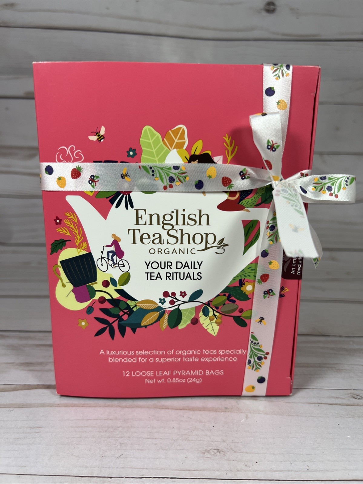 English Tea Shop Organic Daily Rituals 12 Loose Leaf Pyramid Bags Variety 8/28