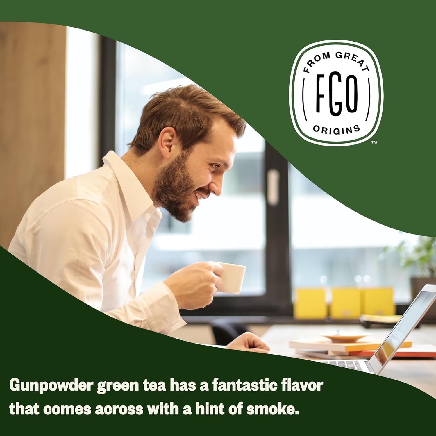 Organic Gunpowder Green Tea, Loose Leaf, 453g Bulk Resealable Bag, Packaging …
