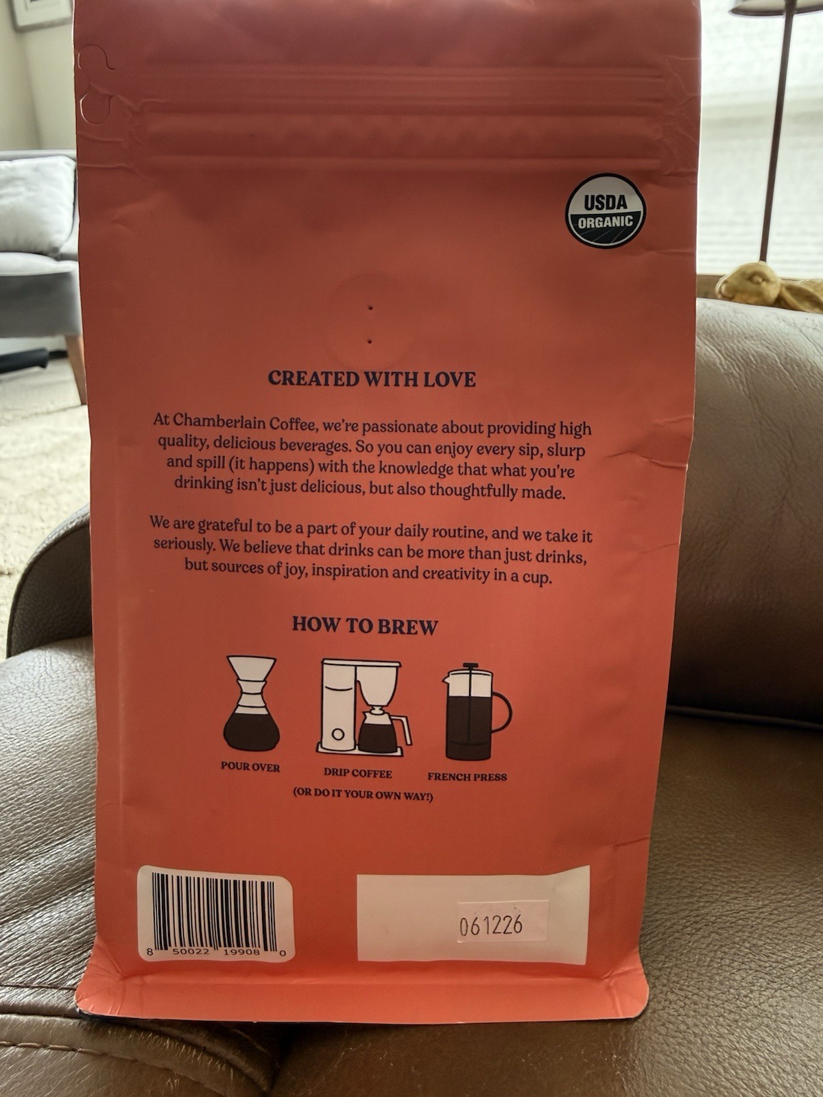 Chamberlain CoffeeSocial Dog Medium Roast Ground Coffee 12oz Pouch ORGANIC