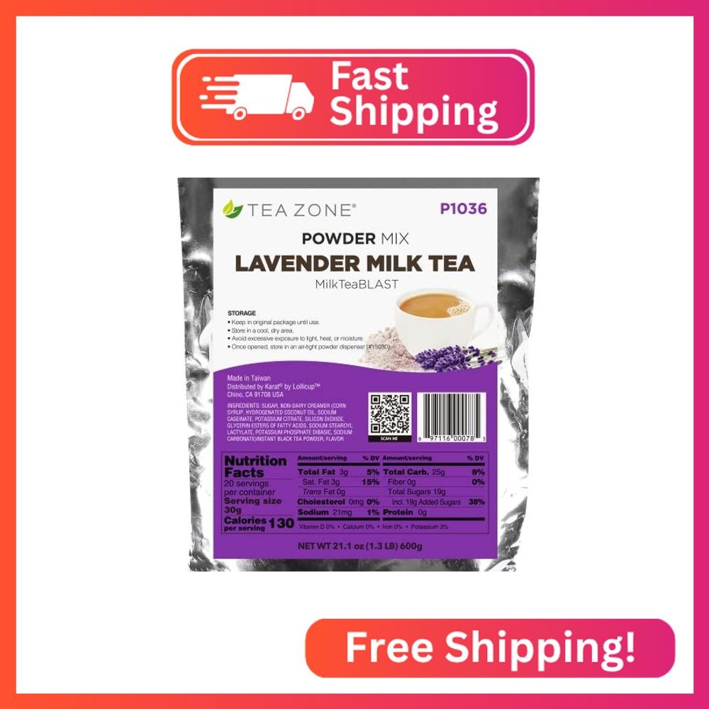 Tea Zone 1.32 lb Lavender Milk Tea Powder