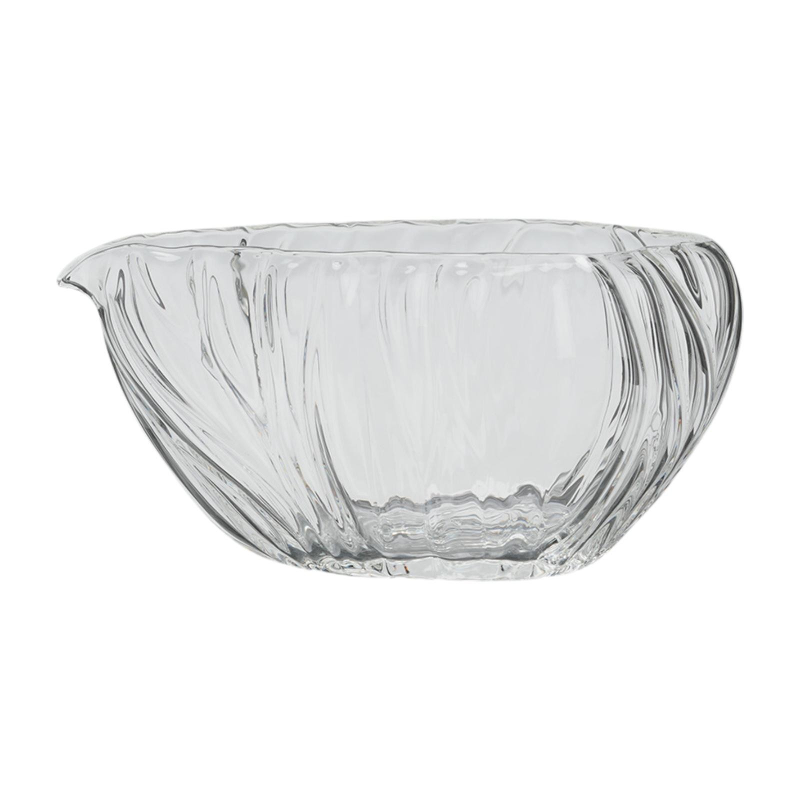 Glass Matcha Bowl with Spout 240ml Household Parties Handmade Matcha Chawan
