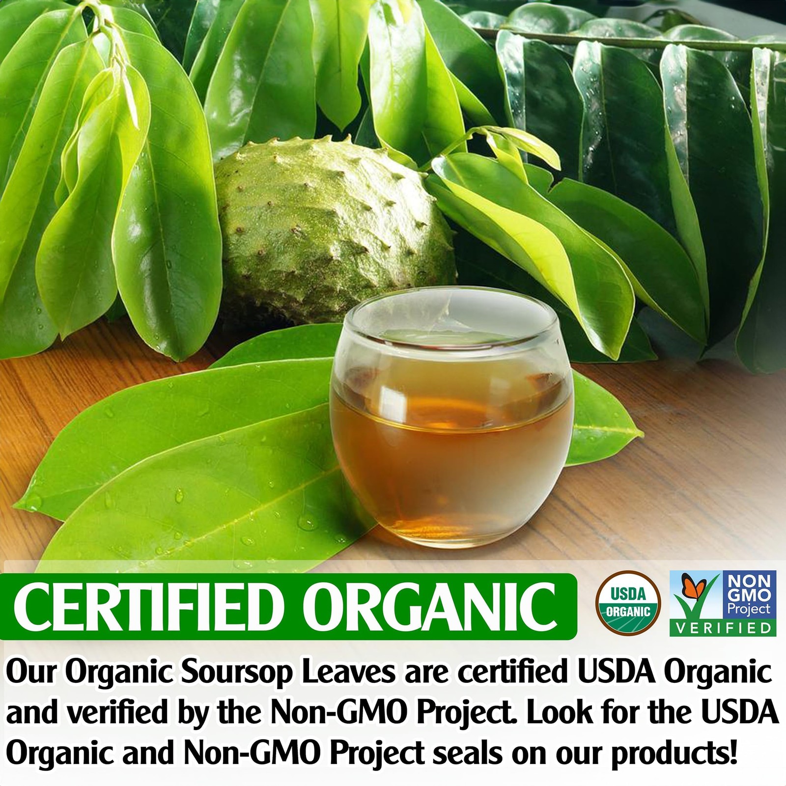 KEYXE – USDA Organic Soursop Graviola Leaves Tea 75 Bags. Non-GMO 75 Bags