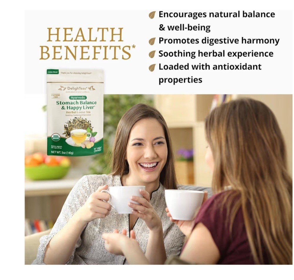 DelighTeas Stomach Balance & Happy Liver Herbal Loose Tea Organic 140g
