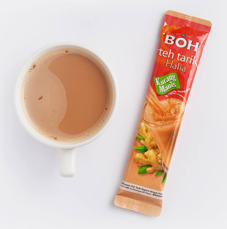 5 Packs (60 Sticks x 26g) BOH Teh Tarik INSTANT GINGER MILK TEA Drink Beverage