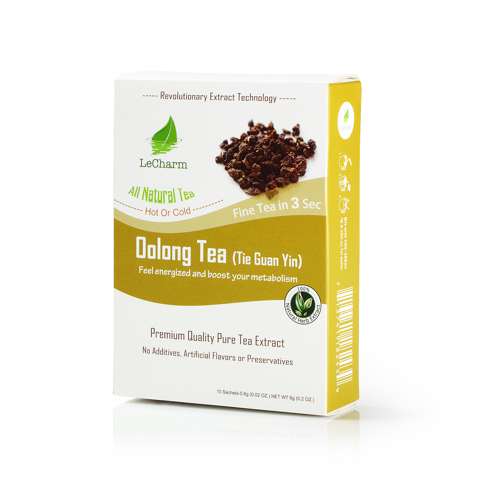Premium 100% Natural Oolong (Tie Guan Yin) Tea Sugar Free (10 Sachests)