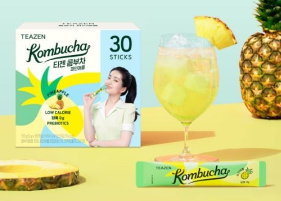 Teazen Kombucha Pineapple 5g x 30 Sticks | Korean Kombucha Drink Powder | K-FOOD
