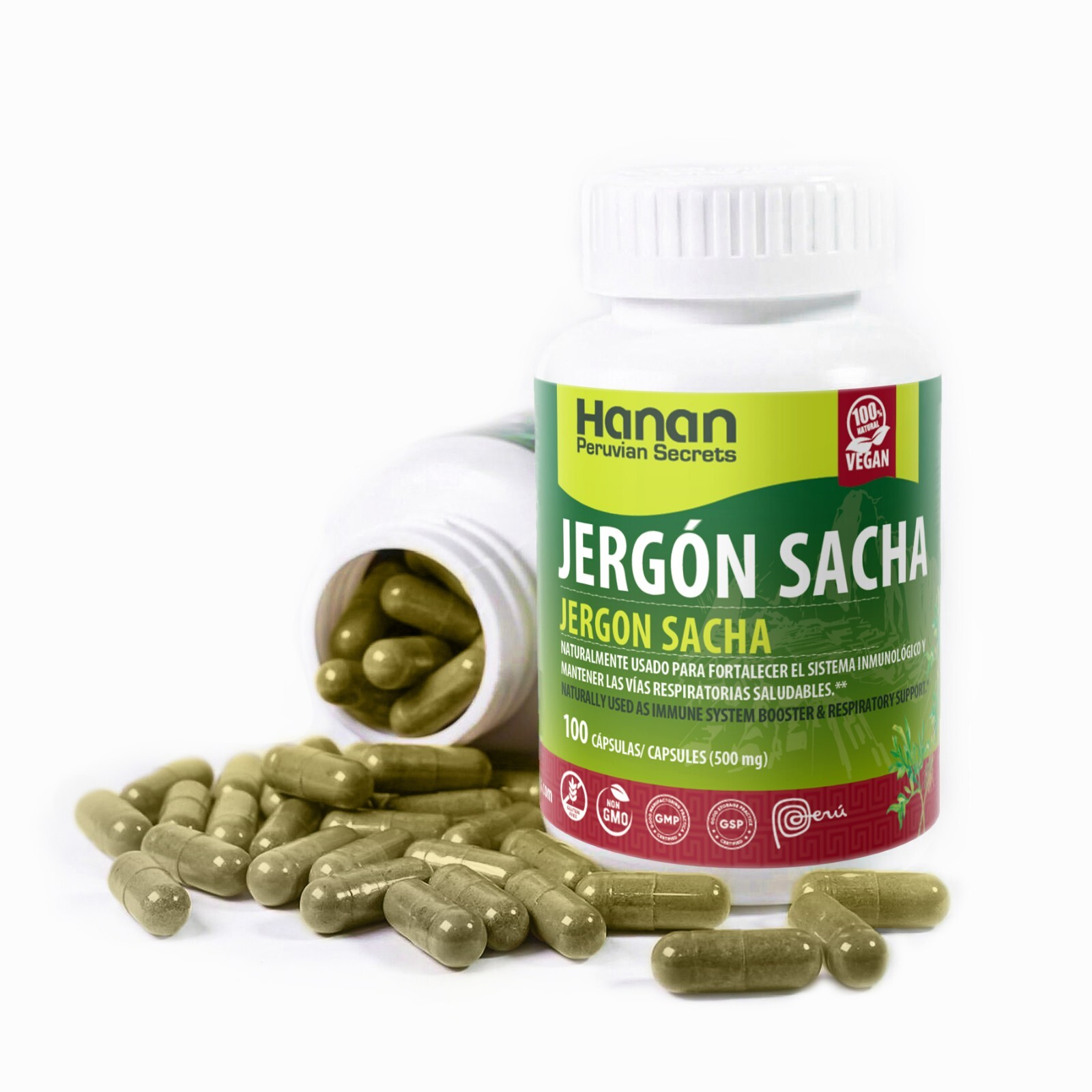 Hanan Jergon Sacha | 100 Capsules | Naturally Aids in Supporting Healthy Respira