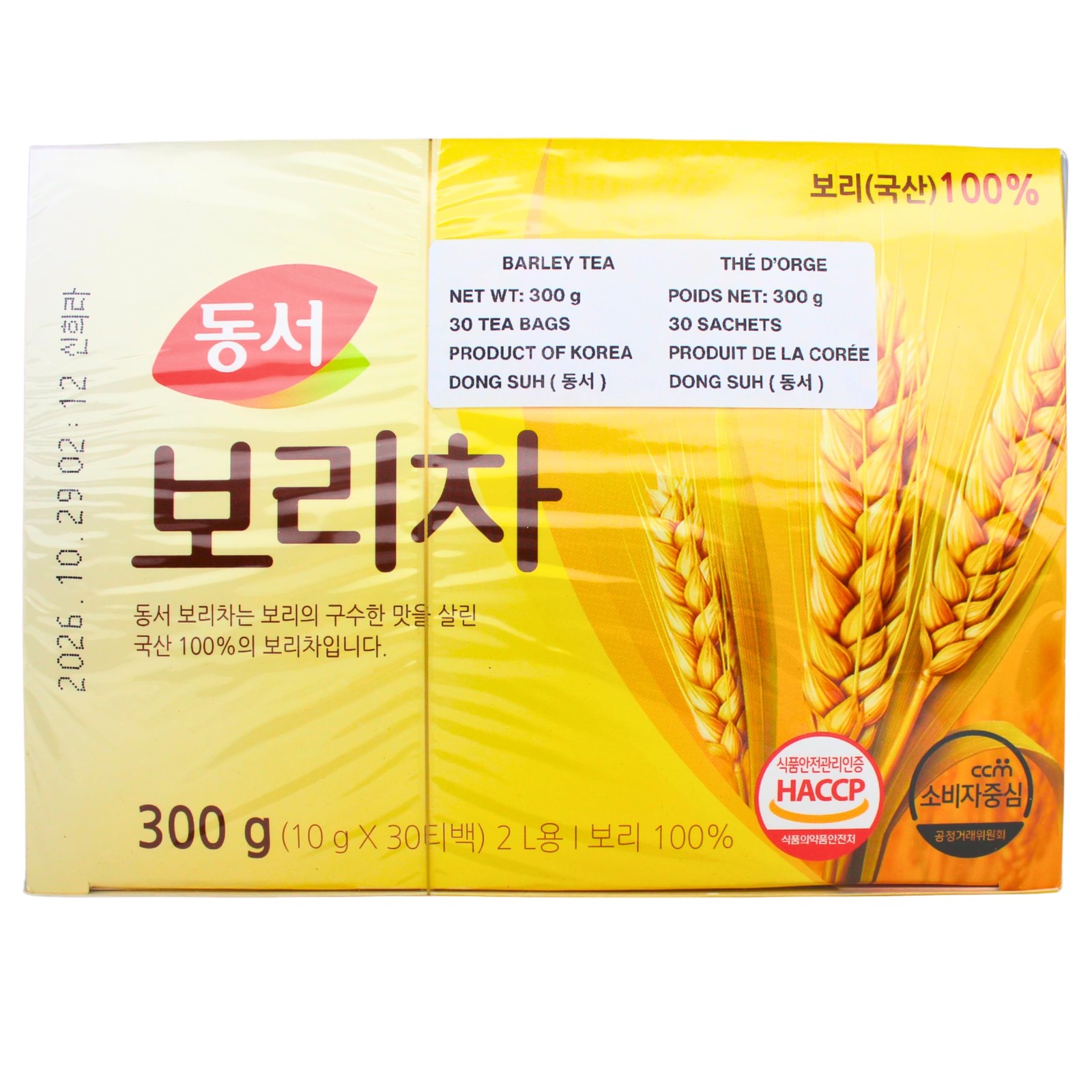 Dongsuh Roasted Barley Tea, 10g x 30 bags