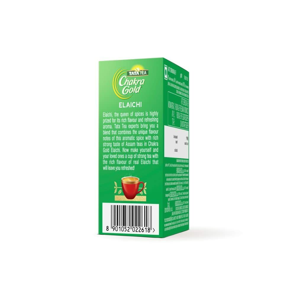 Tata Tea Chakra Gold ELAICHI -Cardamom Refreshing Flavor -250 Gram -Free Ship